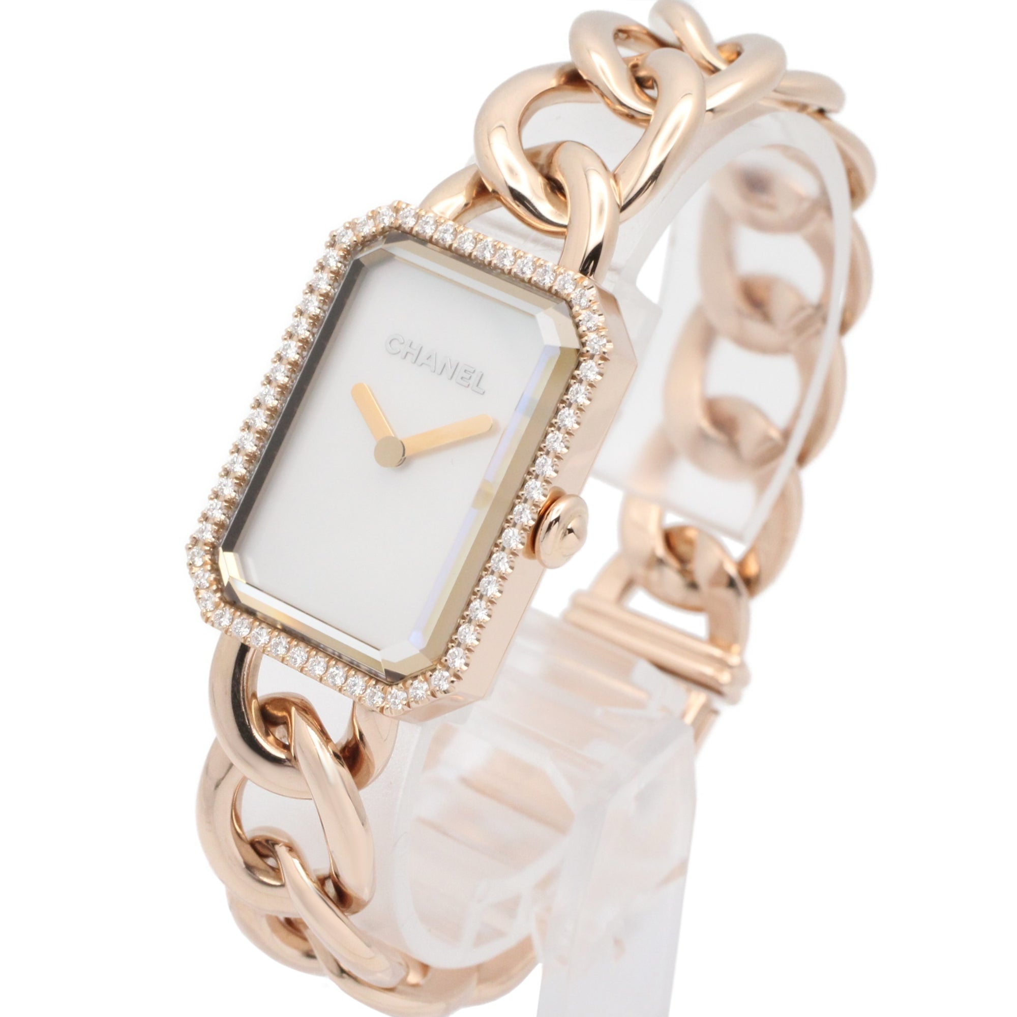 Chanel CHANEL PremiÃ¨re Diamond Bezel 18KPG (Pink Gold) Ladies White Shell H4412