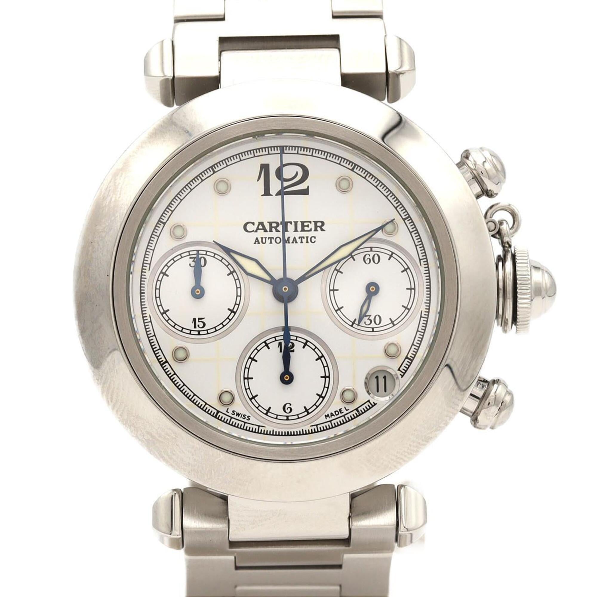 Cartier Pasha W31039M7 White Dial Stainless steel 36mm Watch