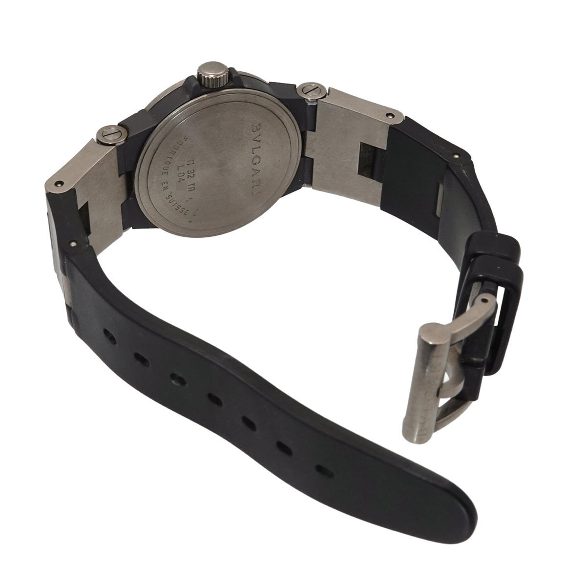 Bvlgari Diagono Titanium TI32TA horloge met zwarte wijzerplaat, 32 mm