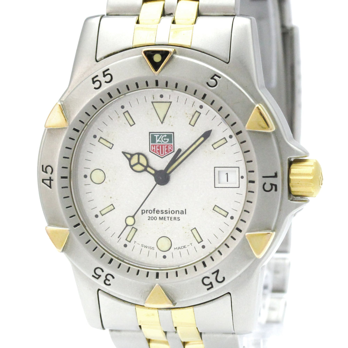 TAG Heuer Professional WD1221-K-20 Silver Dial 36mm Watch