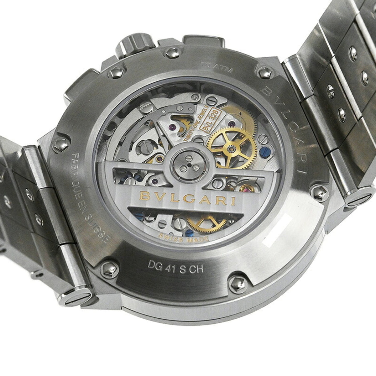 Bvlgari Diagono Velocissimo DG41BSSDCHTA Black, Silver Dial 41mm Watch