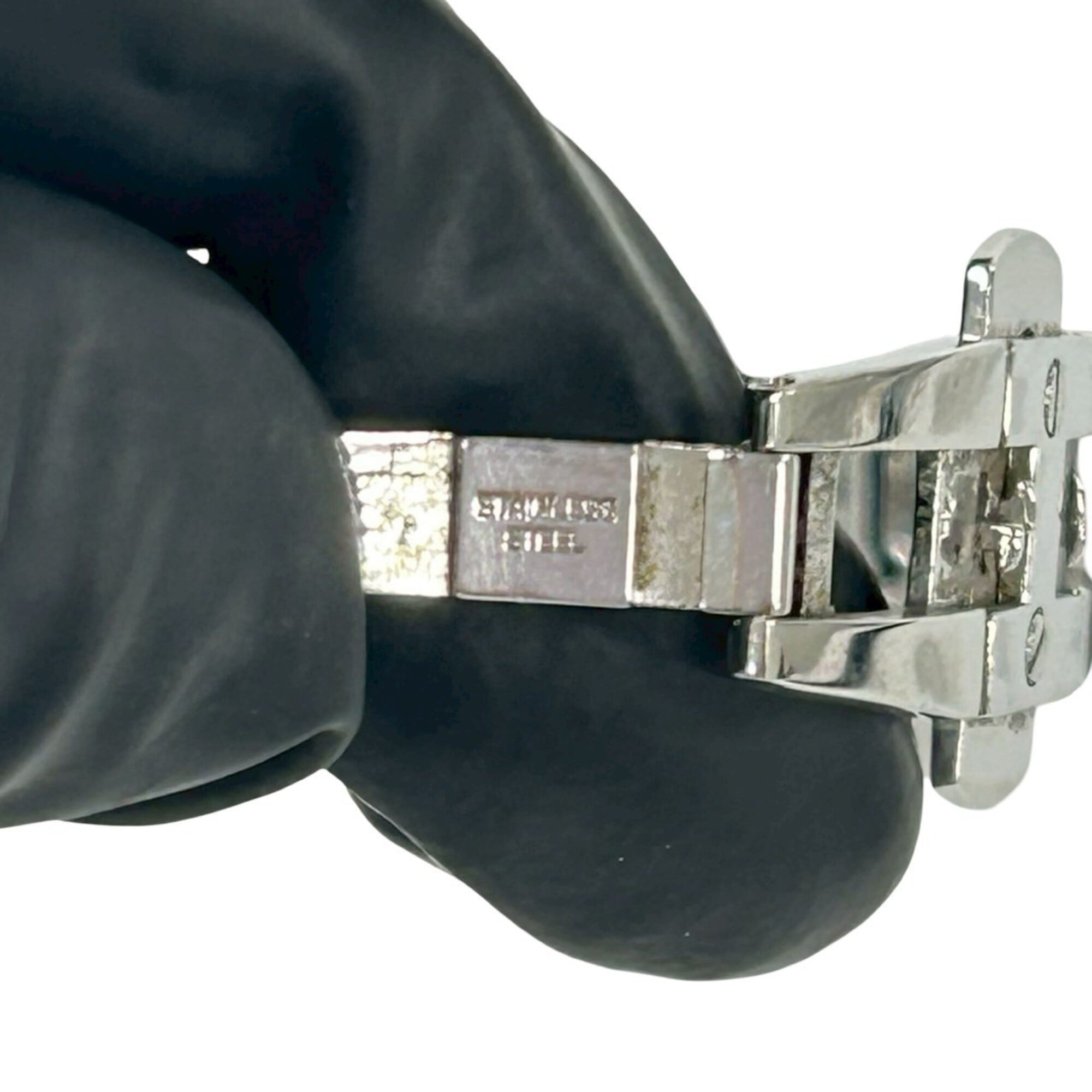 FENDI 3050L Logo Stainless Steel Quartz Wrist Silver 31132