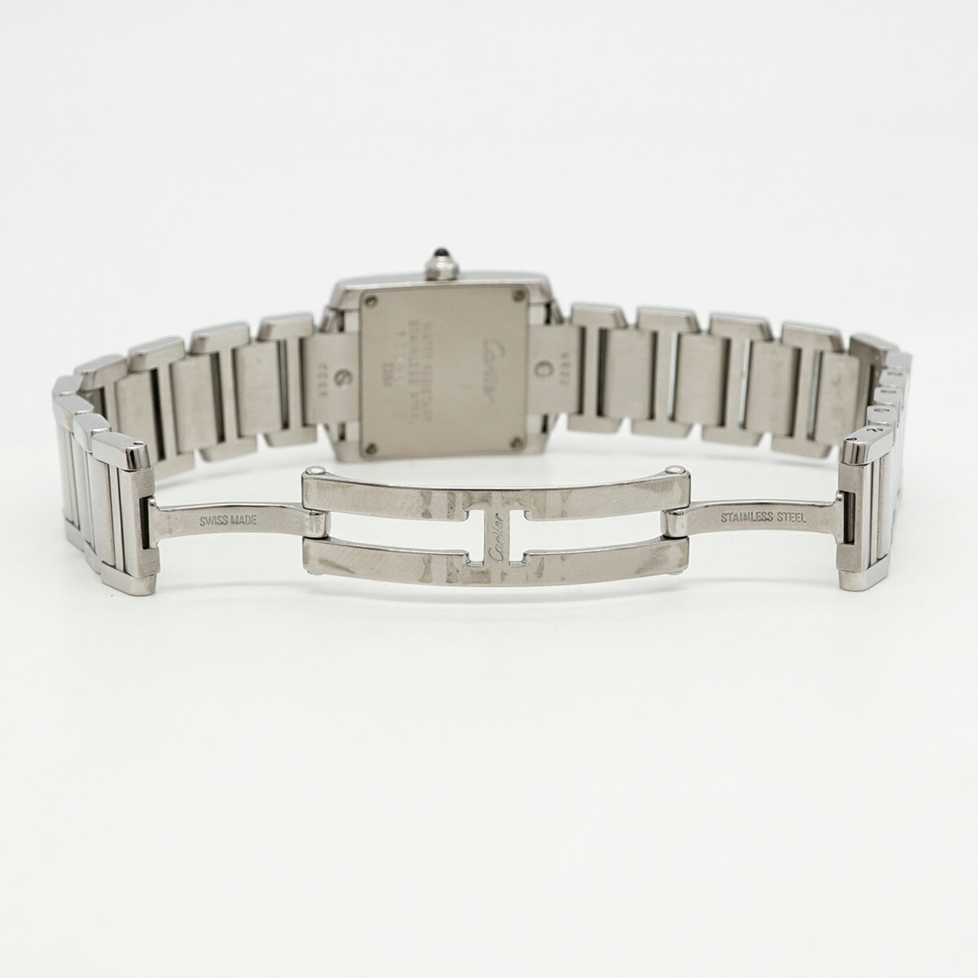 Cartier Tank Française SM W51008Q3 Damenuhr Elfenbein Zifferblatt