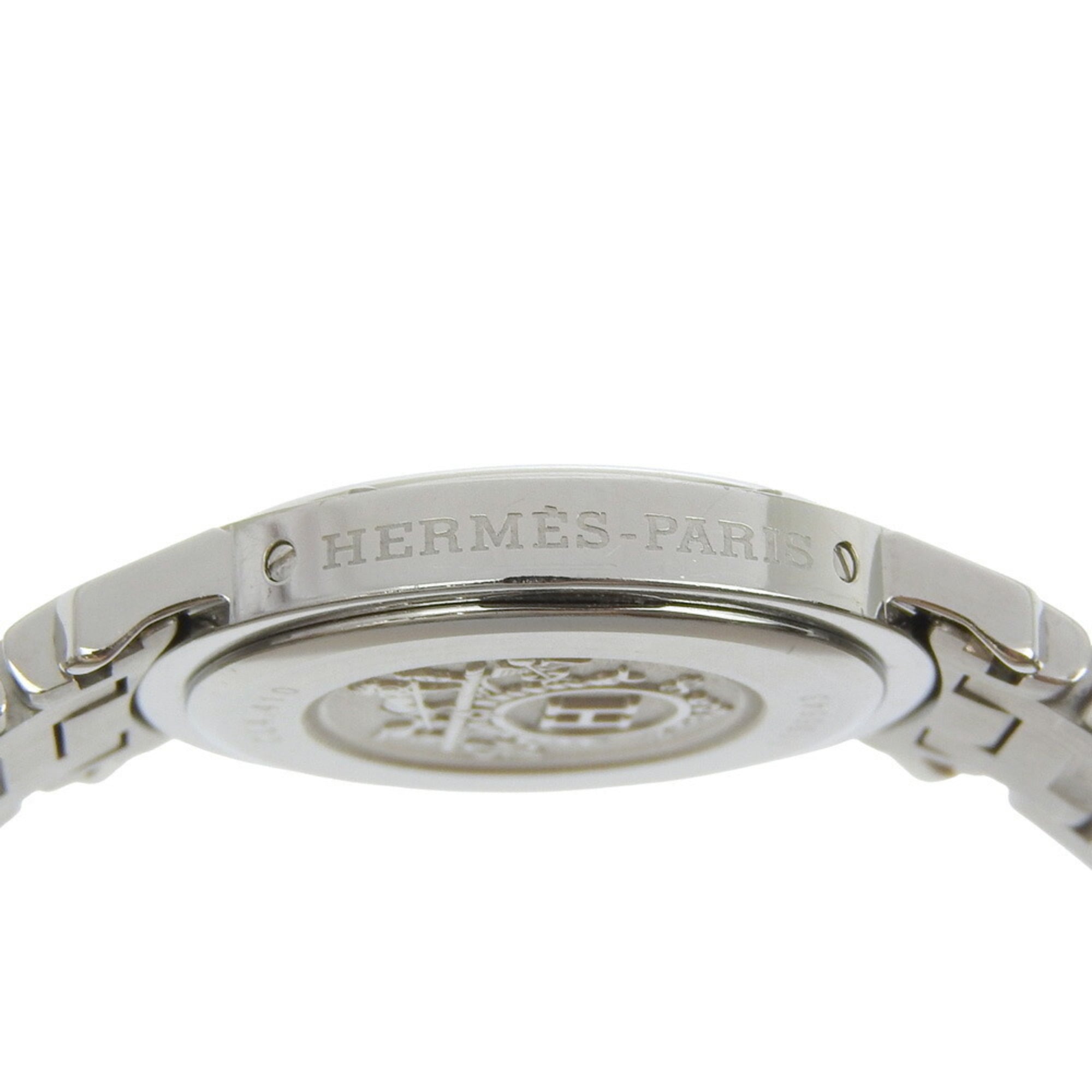 Hermès Clipper-horloge CL4.410, roestvrij staal, quartz, analoge wijzerplaat, roze wijzerplaat, voor jongens