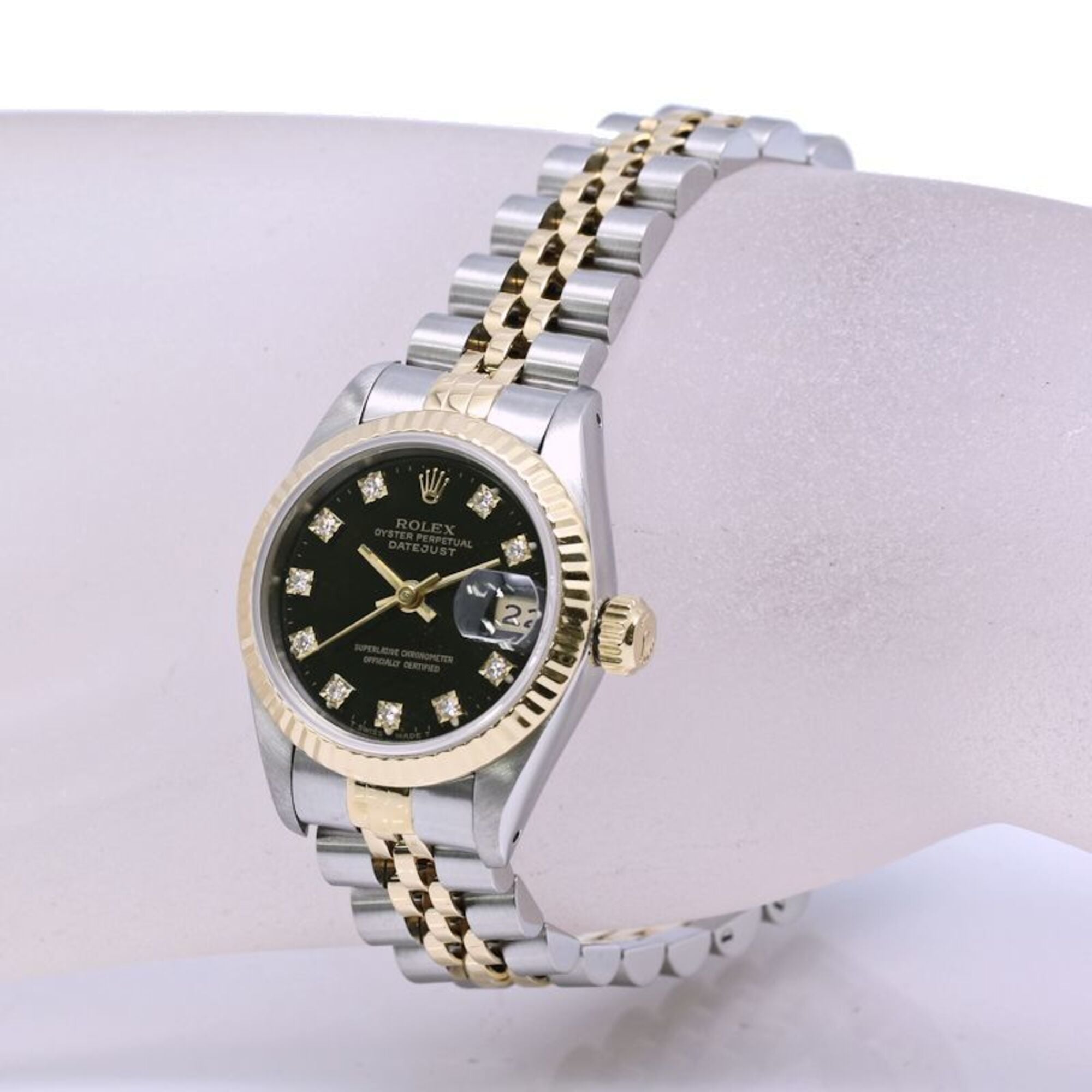 Rolex Datejust 69173G Black Dial 26mm Watch