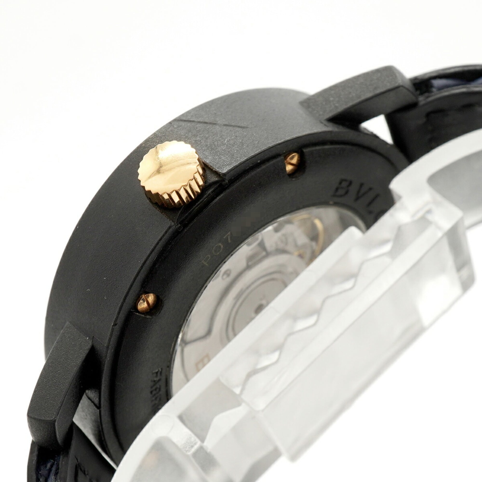 Bvlgari Carbon BB40CL Blue Dial Carbon fiber 40mm Watch