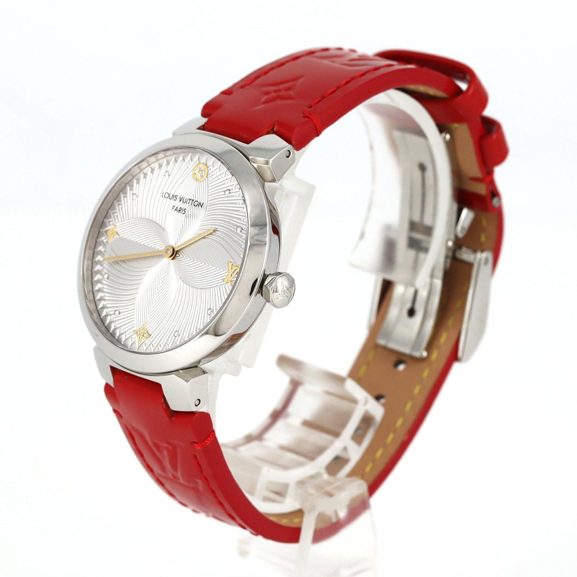 Louis Vuitton Tambour Slim QA015 Stainless Steel Quartz Watch