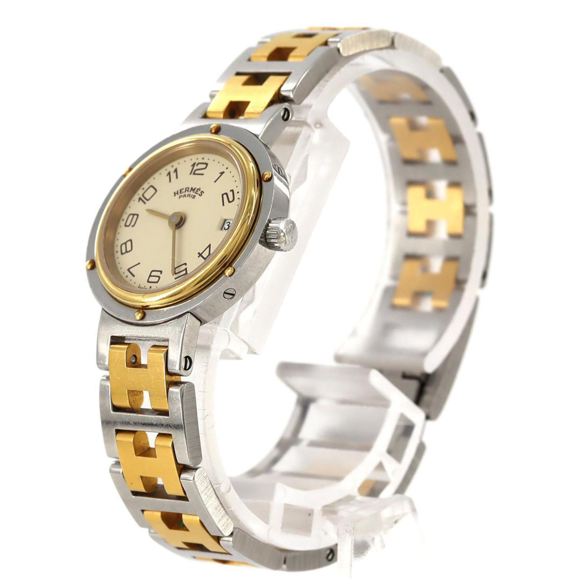Hermes Clipper Combination SSxGP Quartz Watch