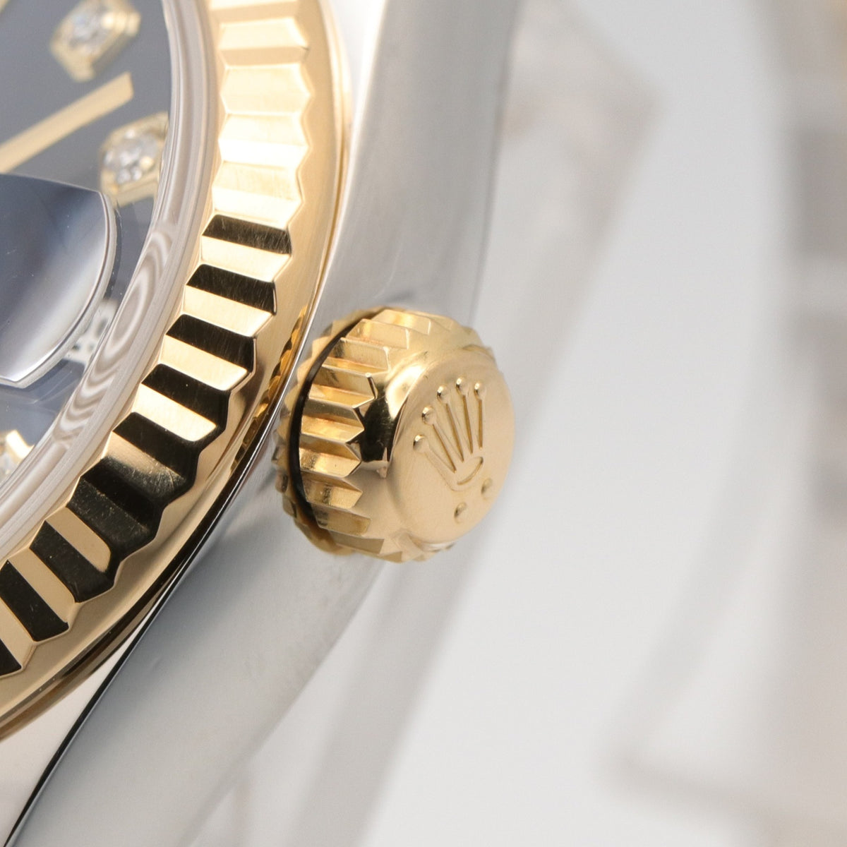 Rolex Datejust 10P Diamant 179173G Blaues Zifferblatt 26 mm Uhr