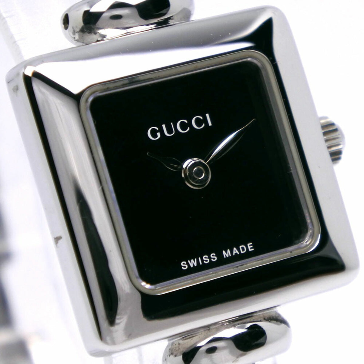 Gucci GUCCI Watch 1900L Stainless Steel Quartz Analog Display Black Dial Women's