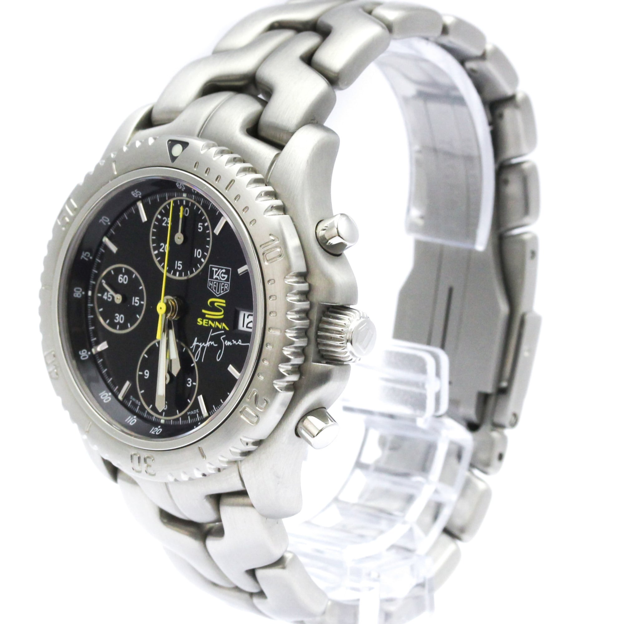 TAG HEUER Link Chronograph Ayrton Senna Limited Watch CT2115 Polished