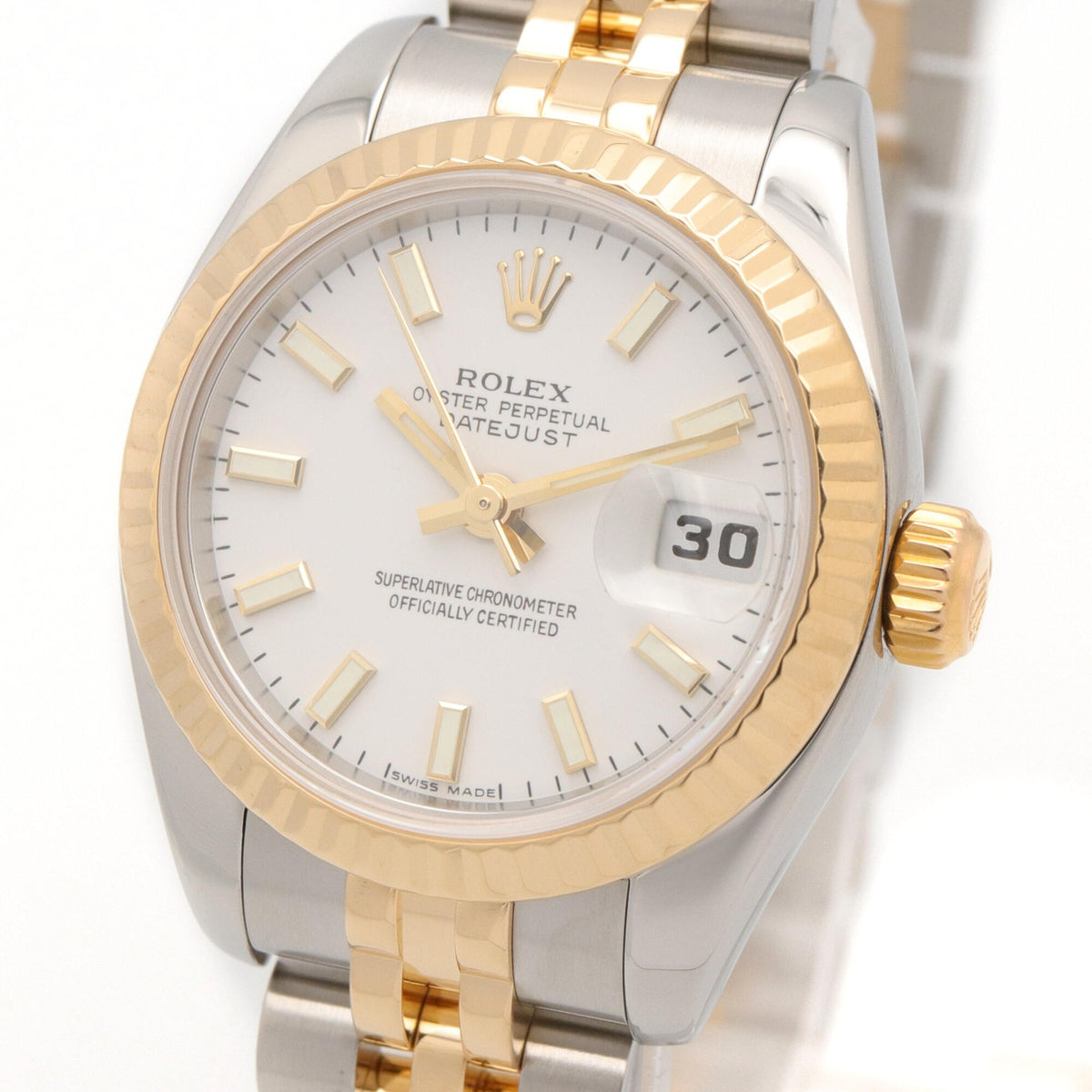 Rolex Datejust F-series 18K ( 179173 White Dial 26mm Watch