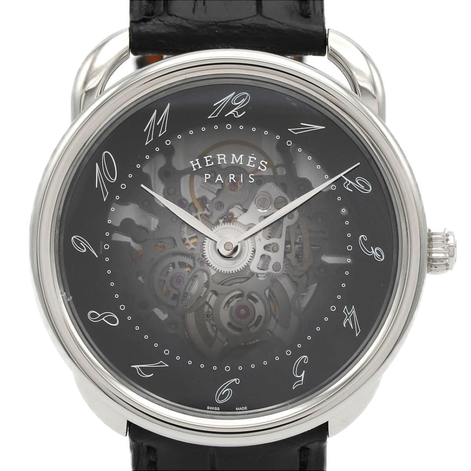 Hermes Arcaud Skellet AR2.710 Schwarz Zifferblatt 40mm Uhr
