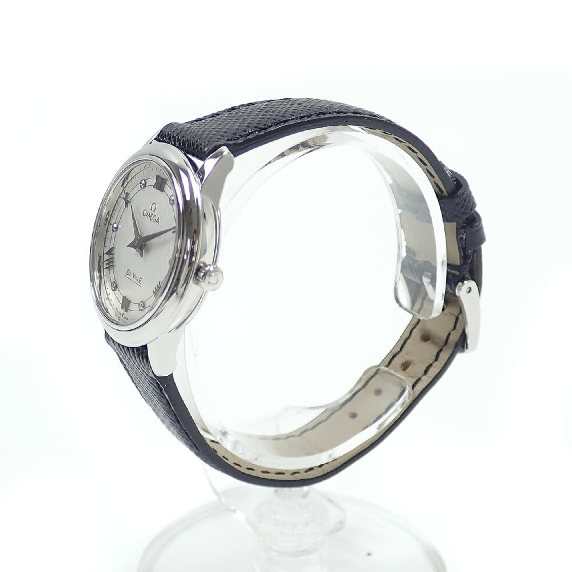 Omega De Ville Prestige Ladies Quartz Stainless Steel Leather Strap 42413276052002 Battery Operated C216910