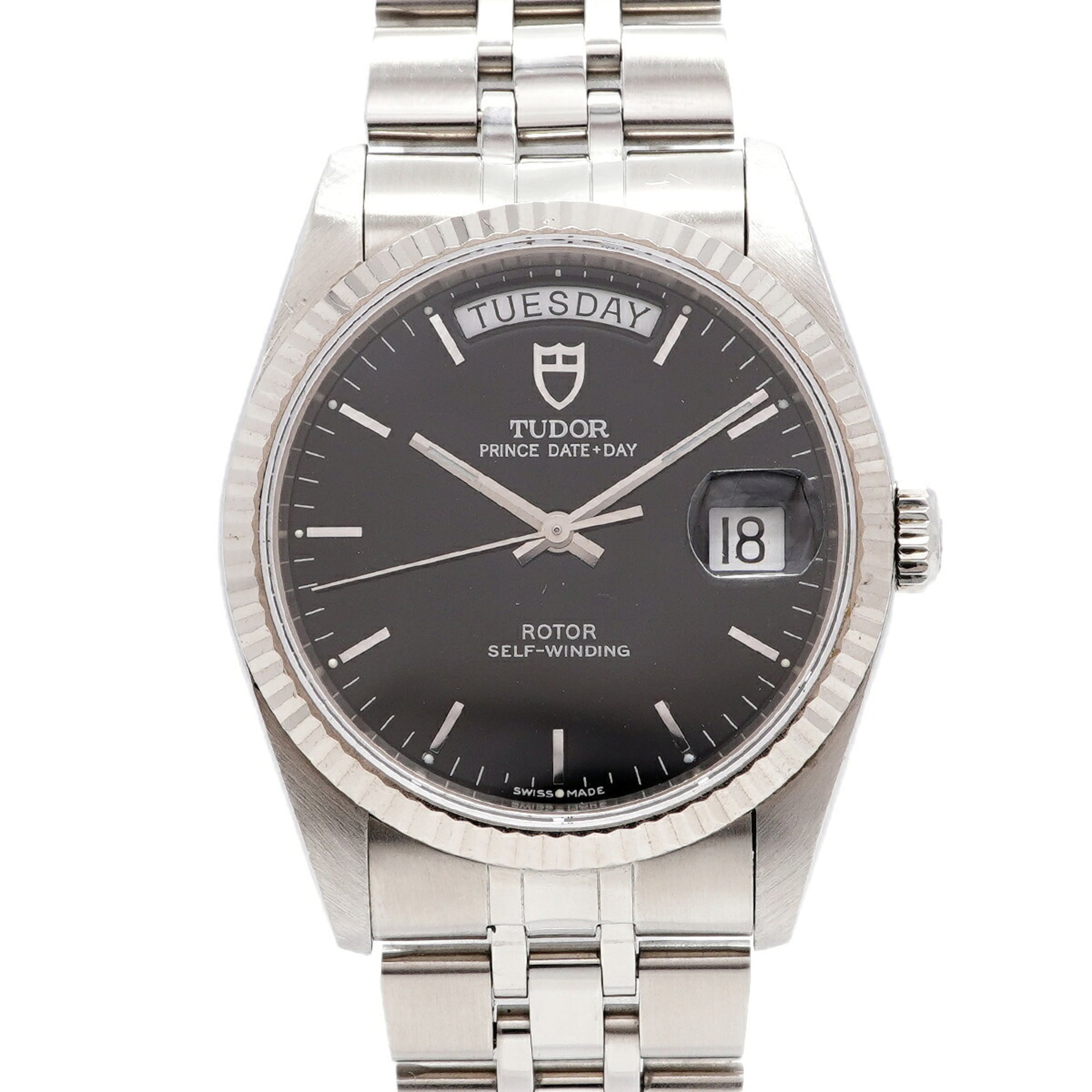 Montre Tudor Prince Date - Jour 76214 Noir, cadran de 35 mm