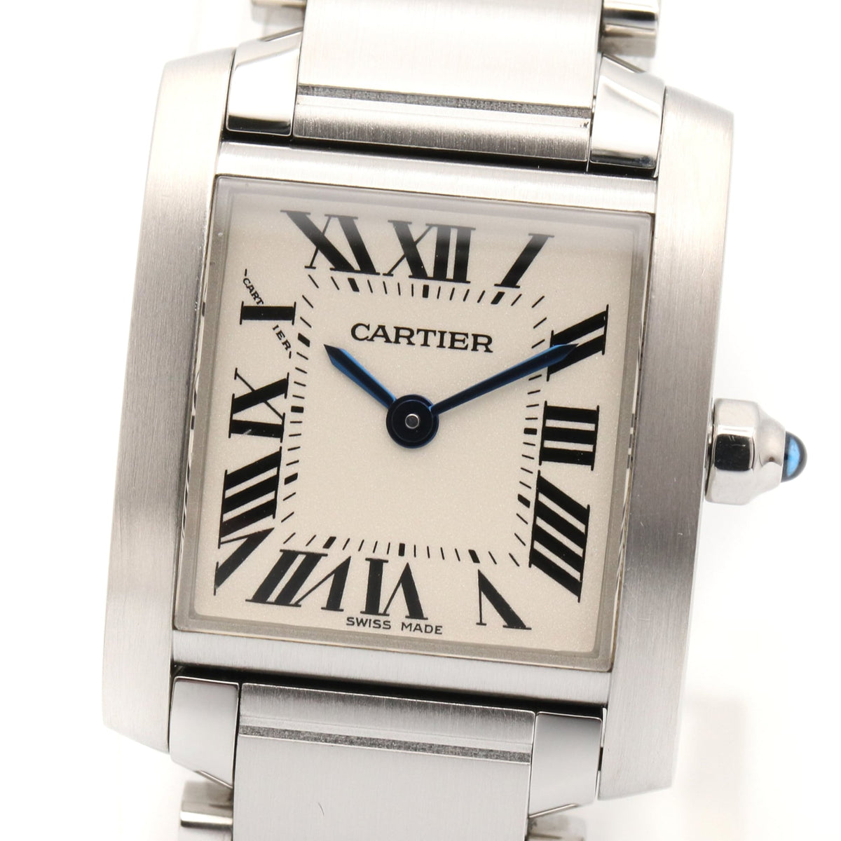 Cartier Tank Française SM W51008Q3 Silver Dial 20mm Watch