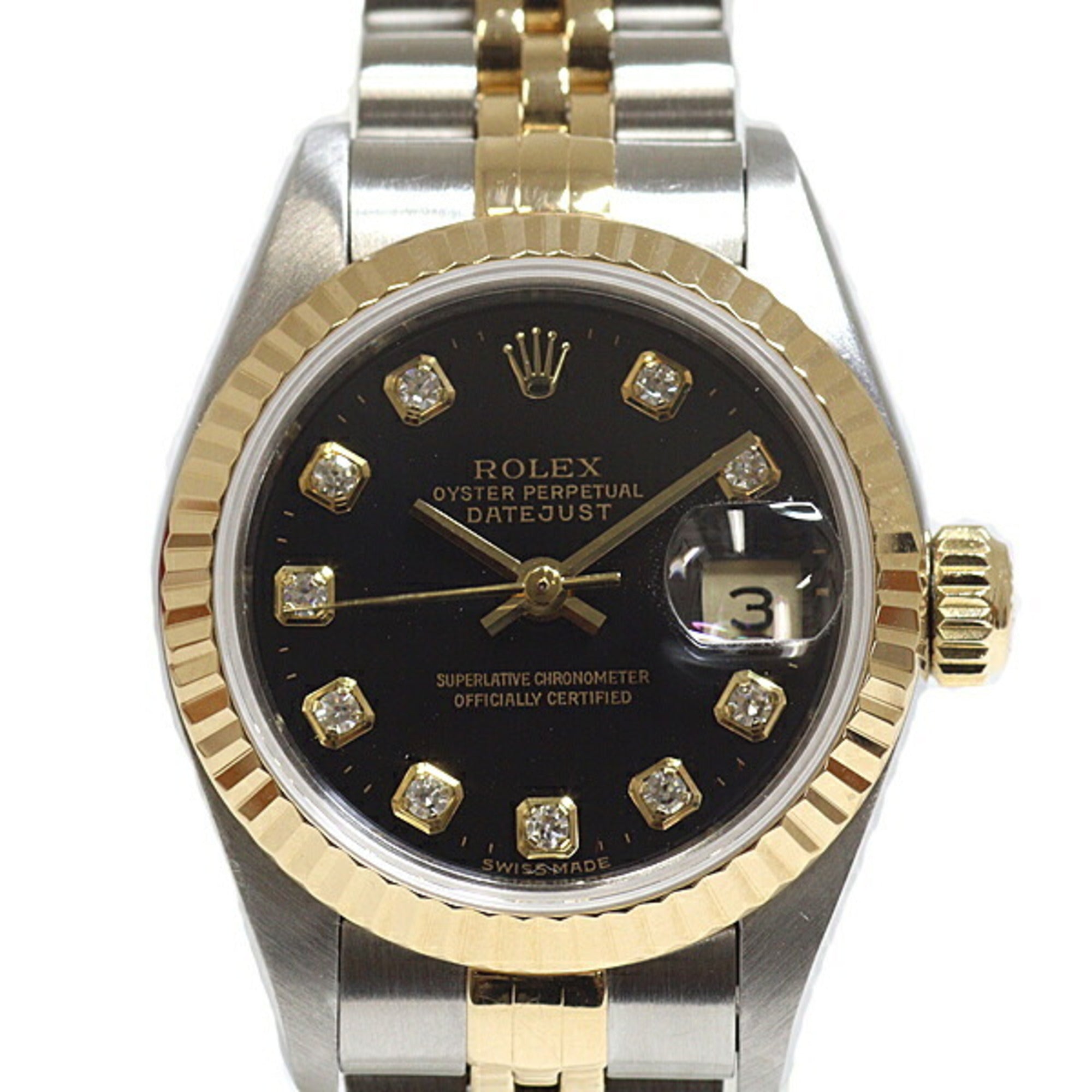 Rolex Datejust 69173G Black Dial 26mm Watch