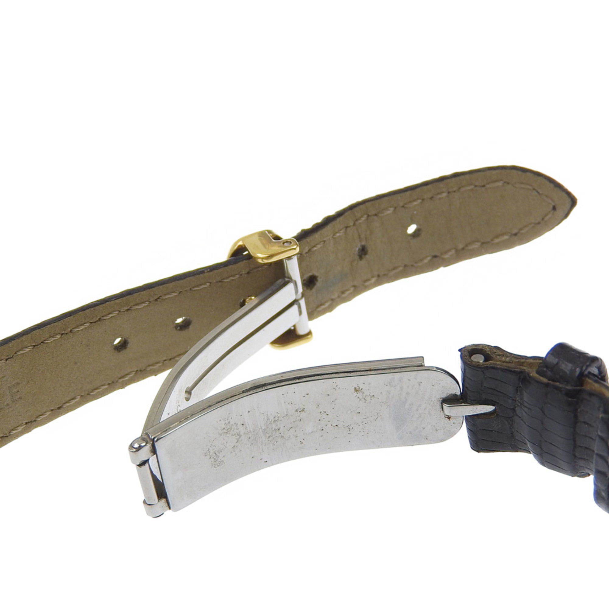 Montre Christian Dior, modèle 58.121.2, bracelet en cuir plaqué or, Quartz doré, affichage analogique, cadran Blanc, modèle pour femme.