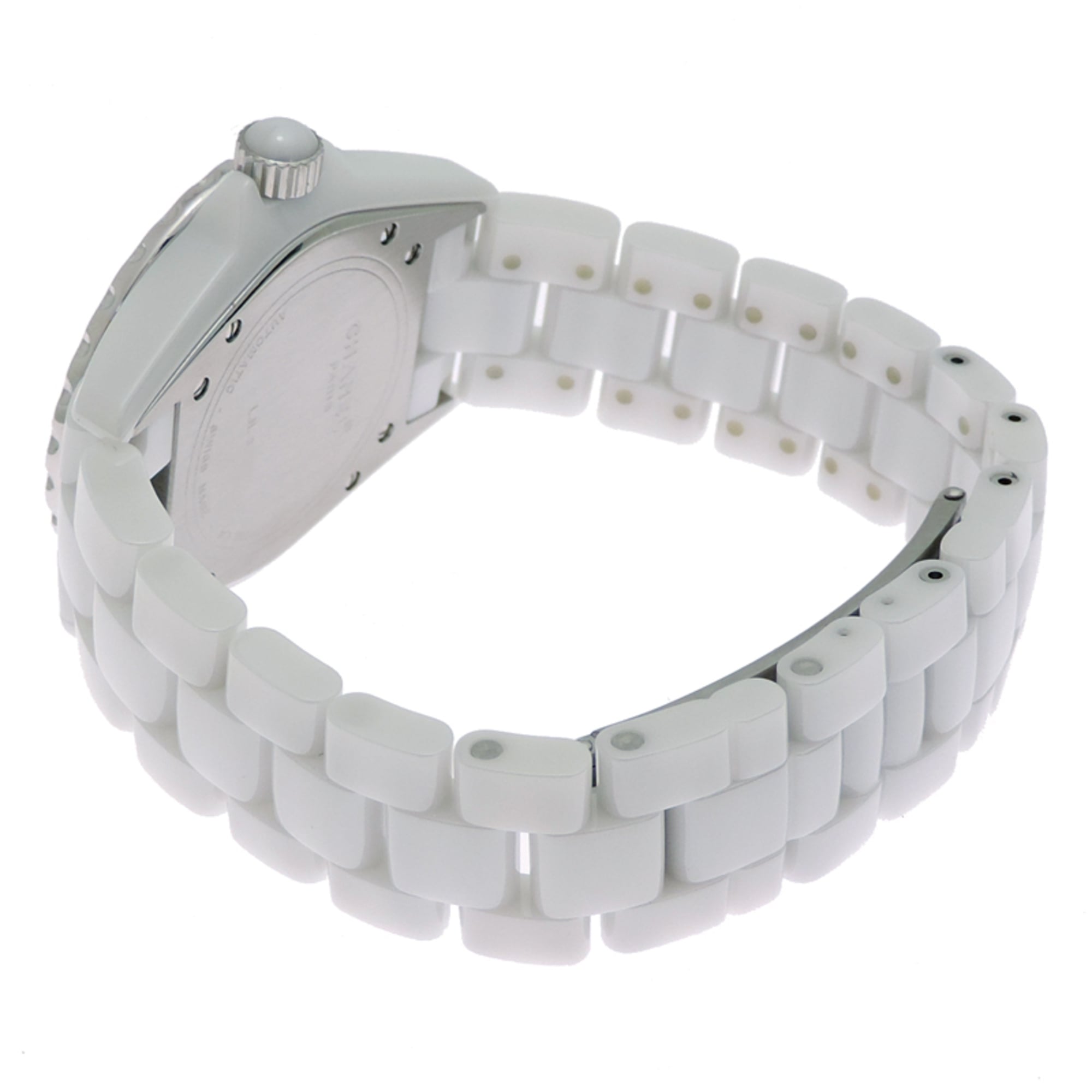 Chanel J12 38 mm Lünette mit Schwarz Diamanten, Damenuhr H0970