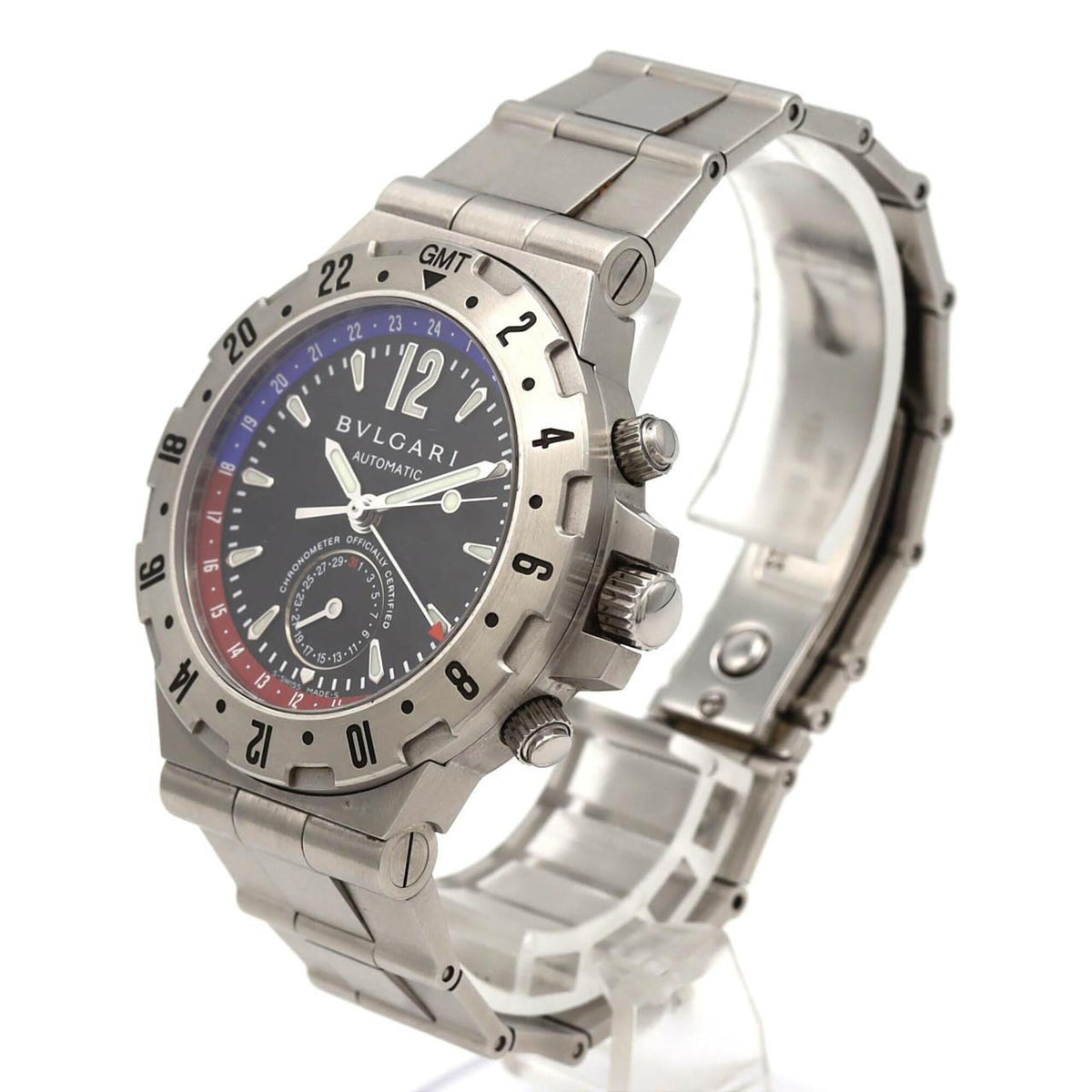 Bvlgari Bulgari Diagono Professional Gmt GMT40S/GMT40SSD Noir Cadran 40mm Montre