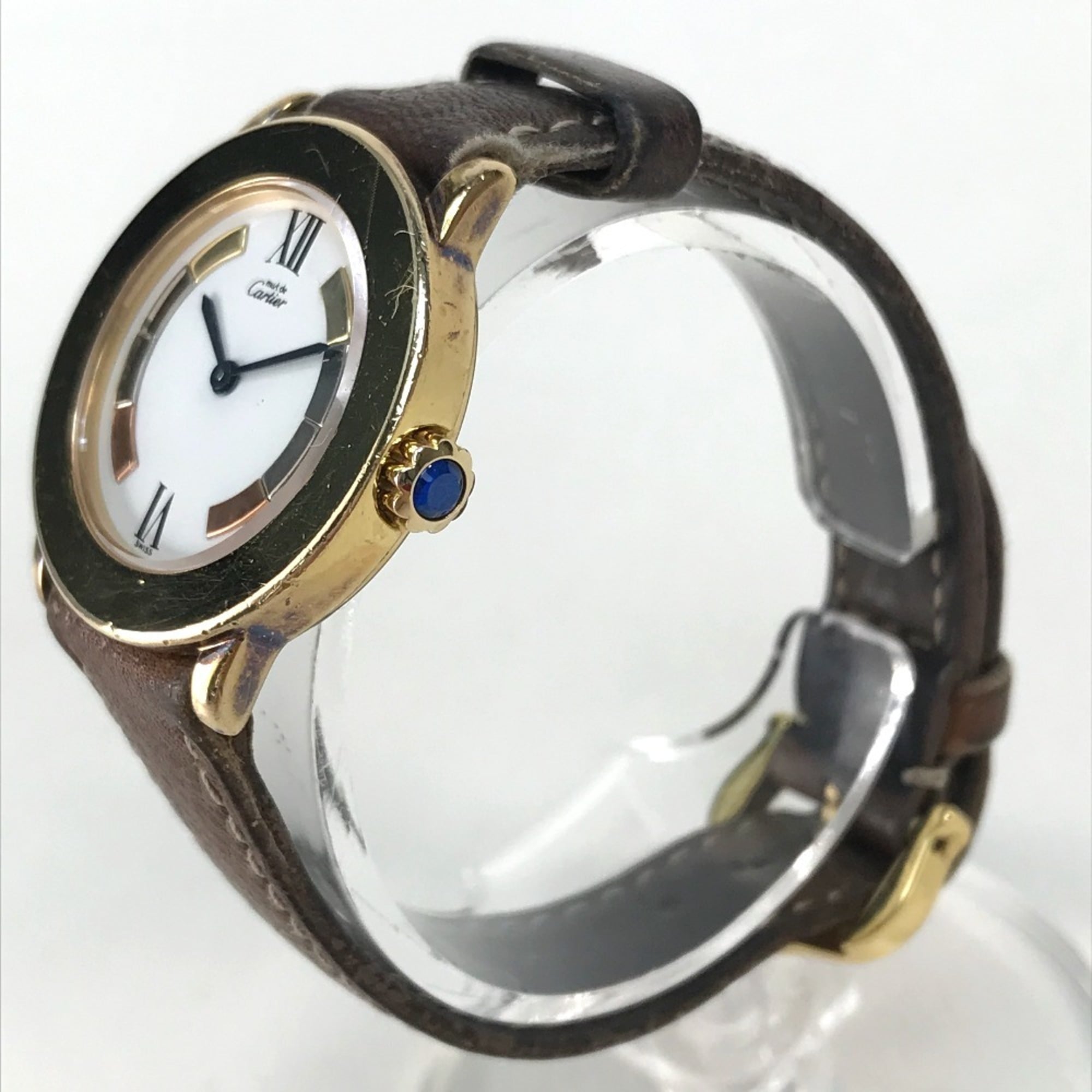 Cartier 1801 Mastrond Vermeil E-210908-30 White Dial 26mm Watch