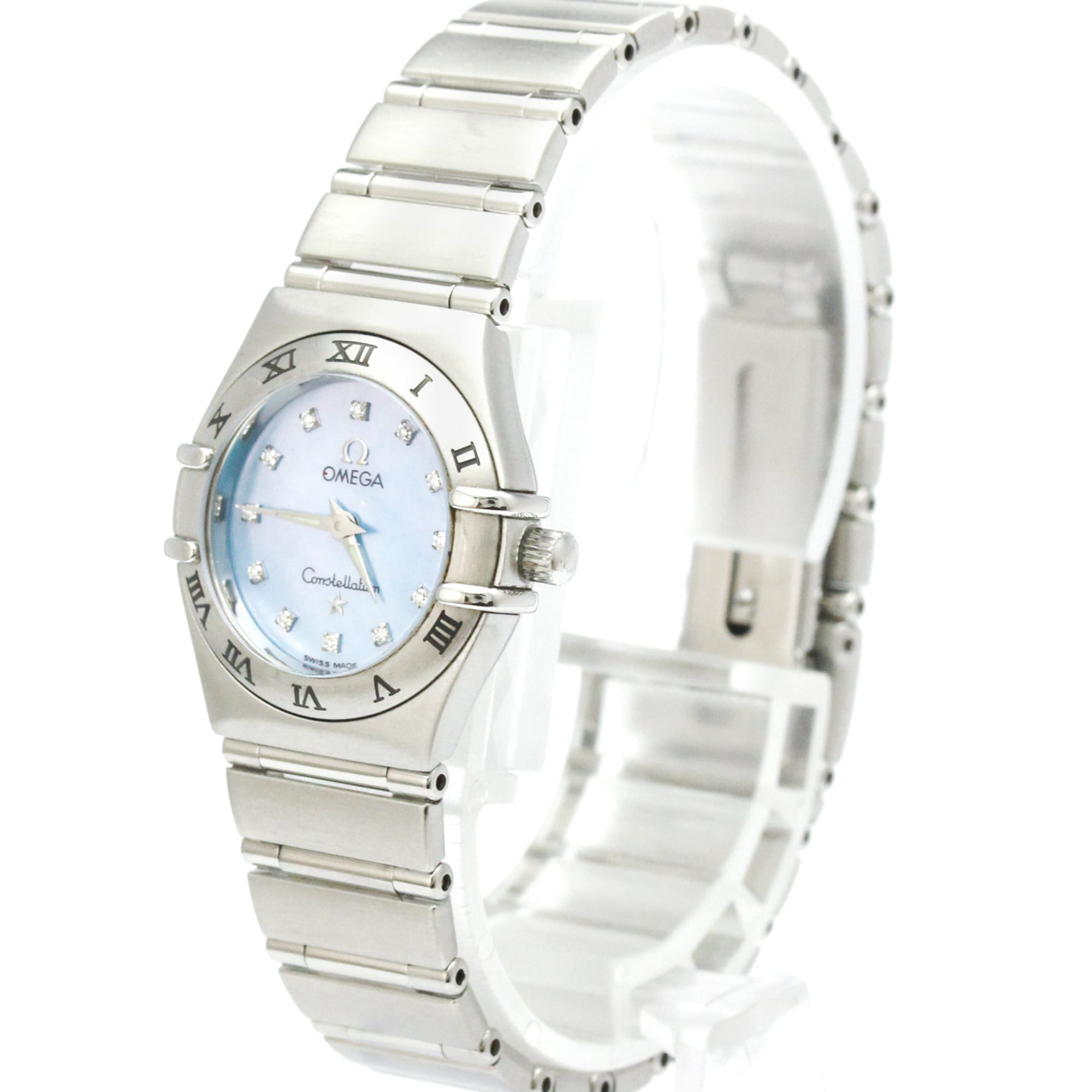 Montre Omega Constellation 1562.85 à cadran bleu, boîtier de 22 mm