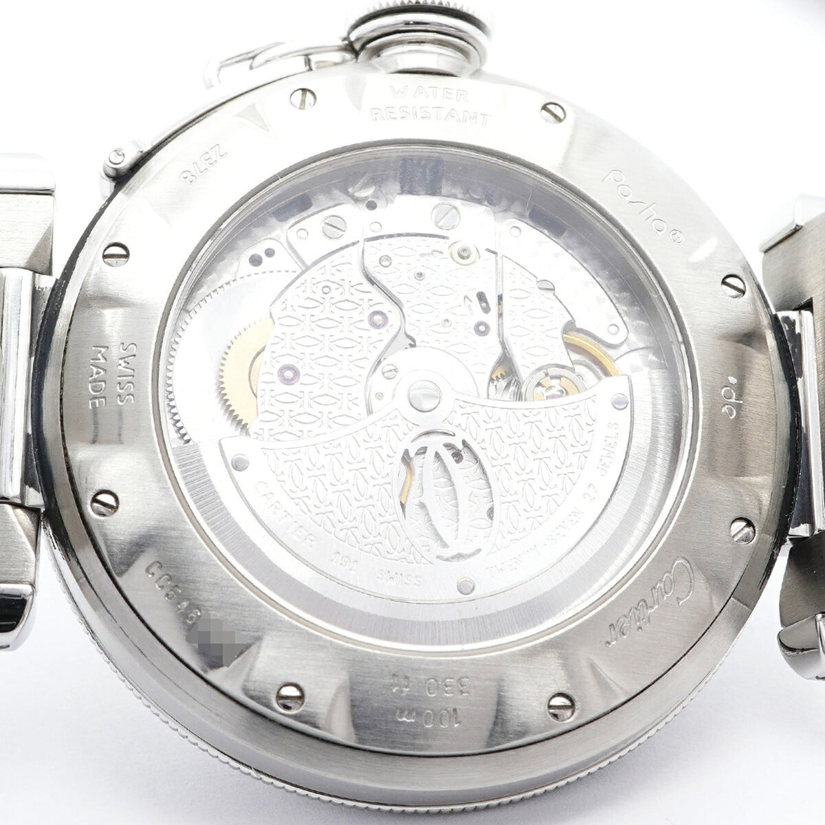 Cartier Pasha Date W31031H3 Silver Dial 38mm Watch