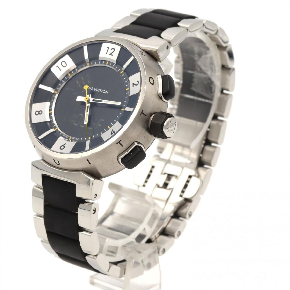 Louis Vuitton Tambour in Schwarz Q118F Zifferblatt 41 mm Uhr