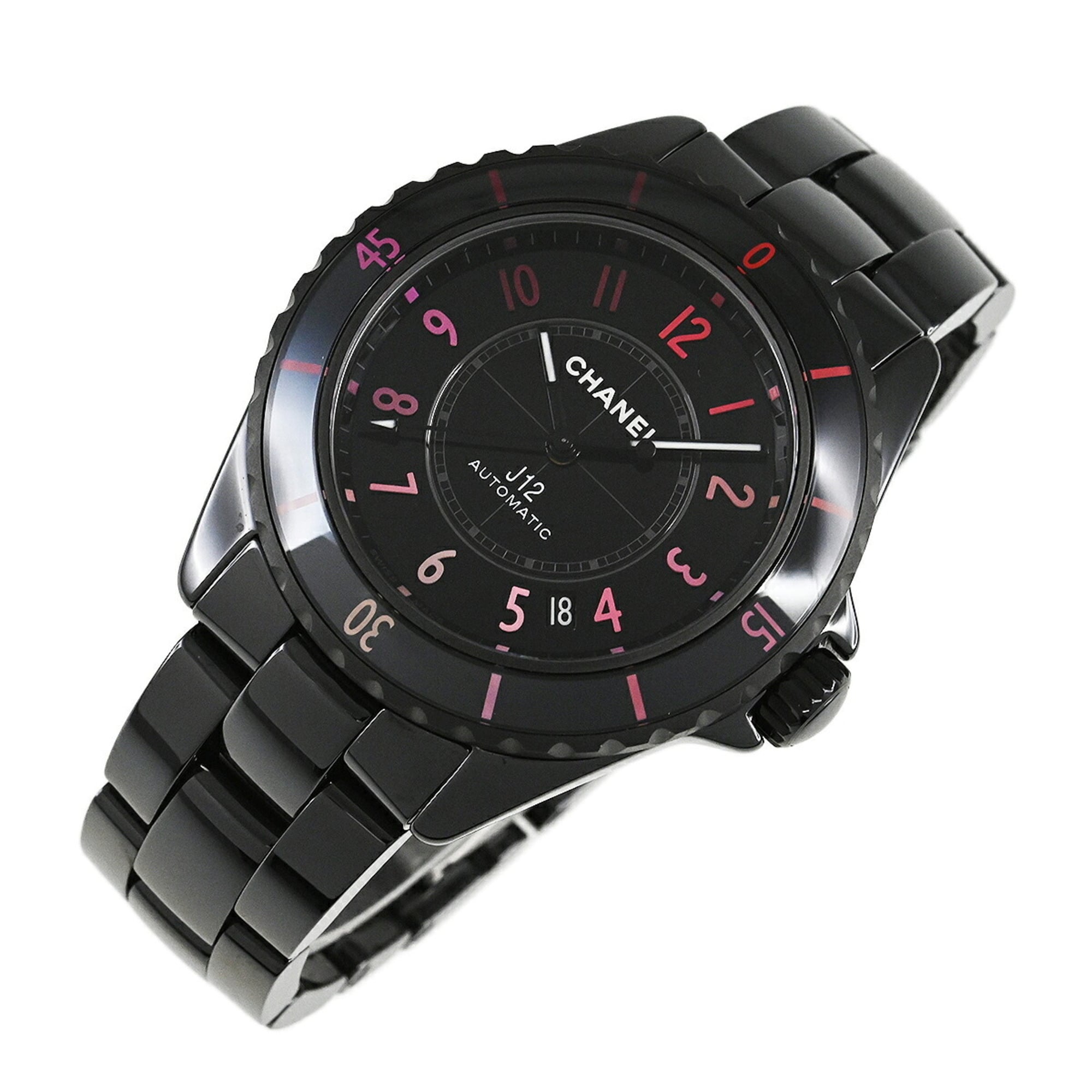 Chanel J12 Blush Caliber 12.1 38MM H10312 Black Dial 38mm Watch