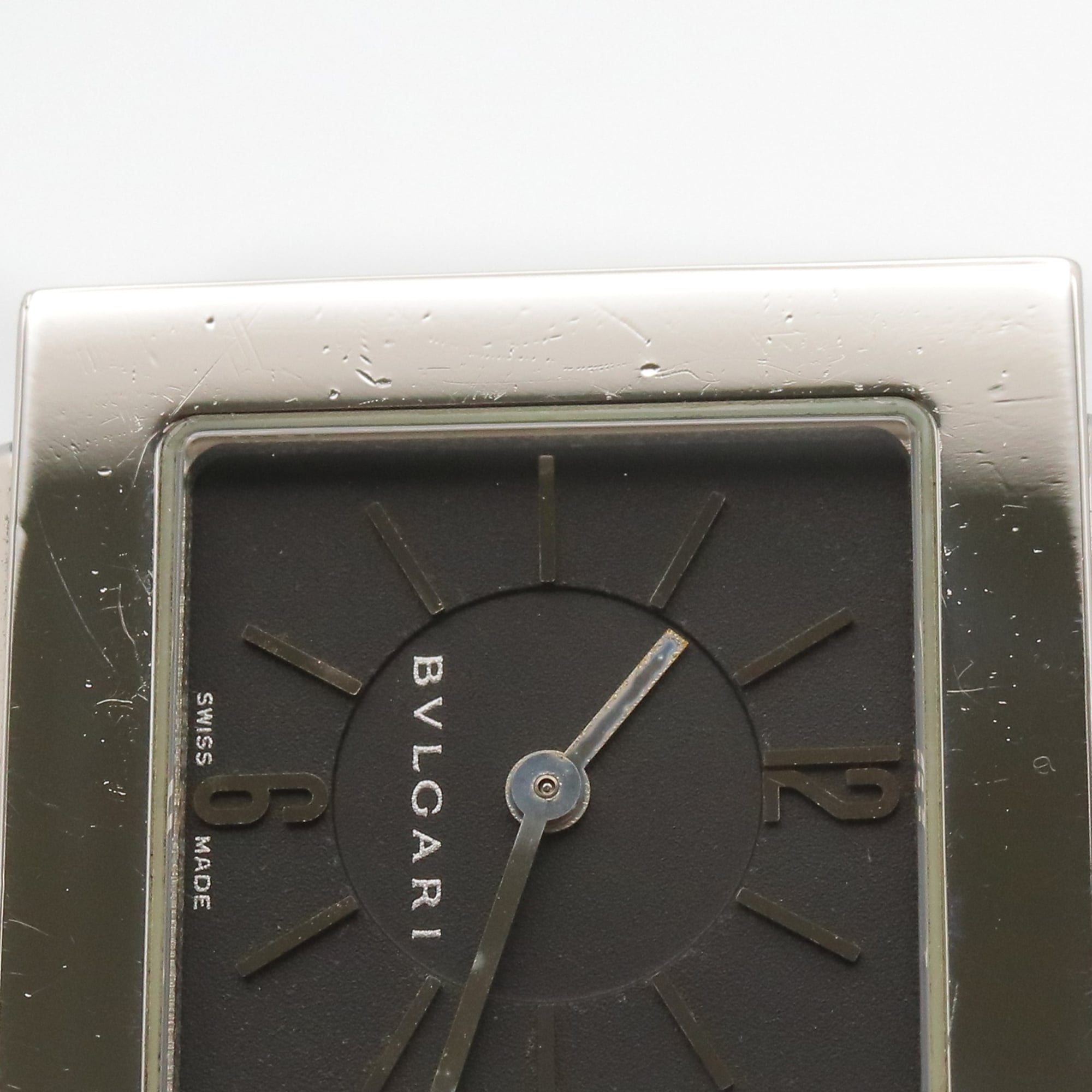 Montre Bulgari BVLGARI Quadrato, acier inoxydable, pour femme, Noir, SQ22SS
