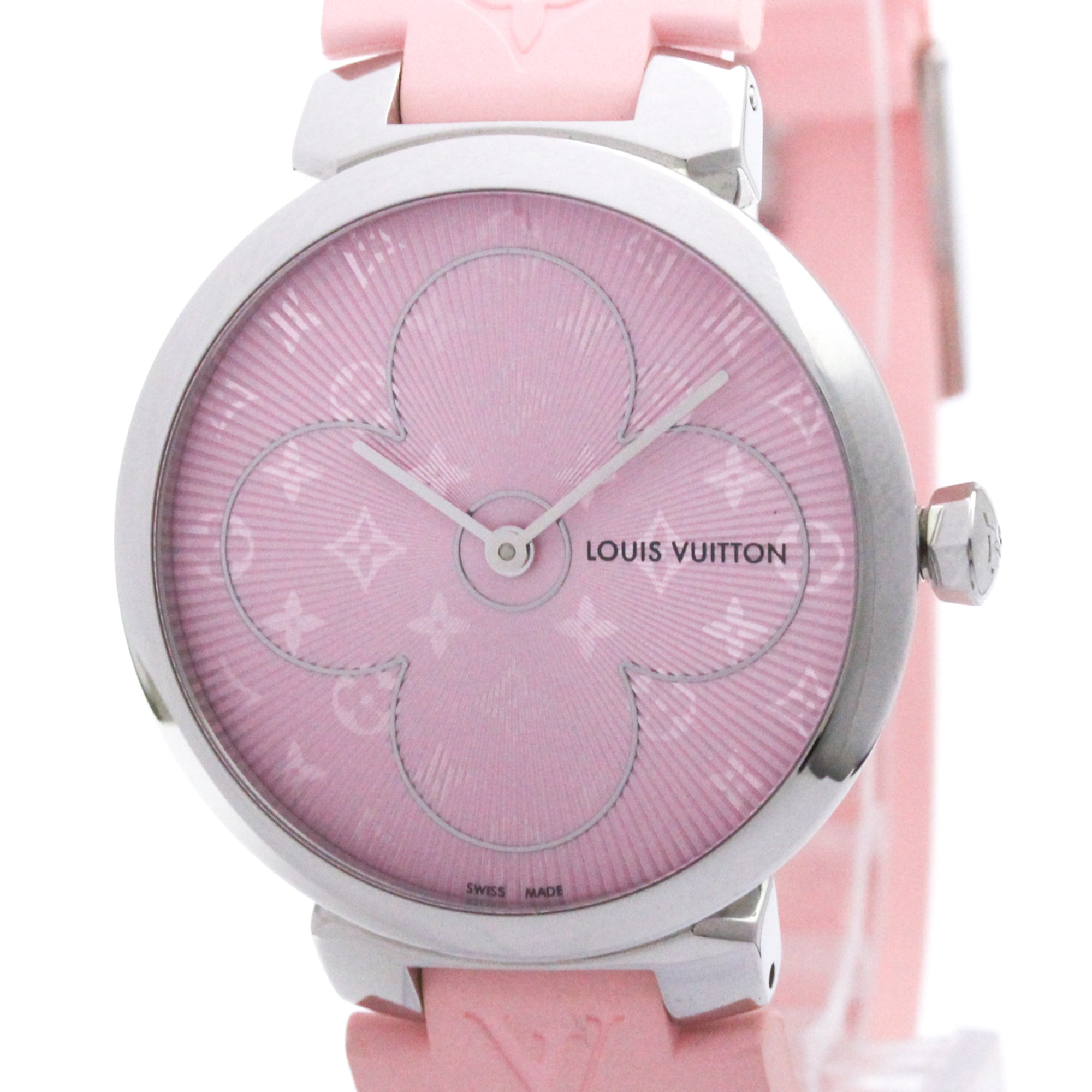 Louis Vuitton Tambour Q1G08 Pink Dial 32mm Watch