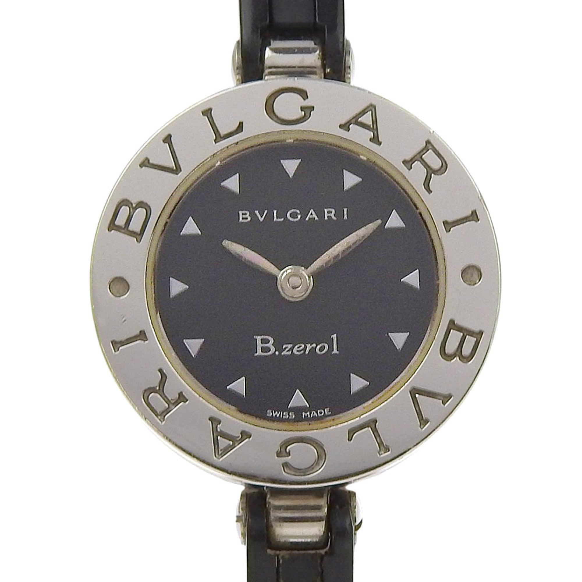 BVLGARI Bzero1 BZ22S Women's Watch with Stainless Steel and Rubber Quartz Movement, Analog Display, Black Dial