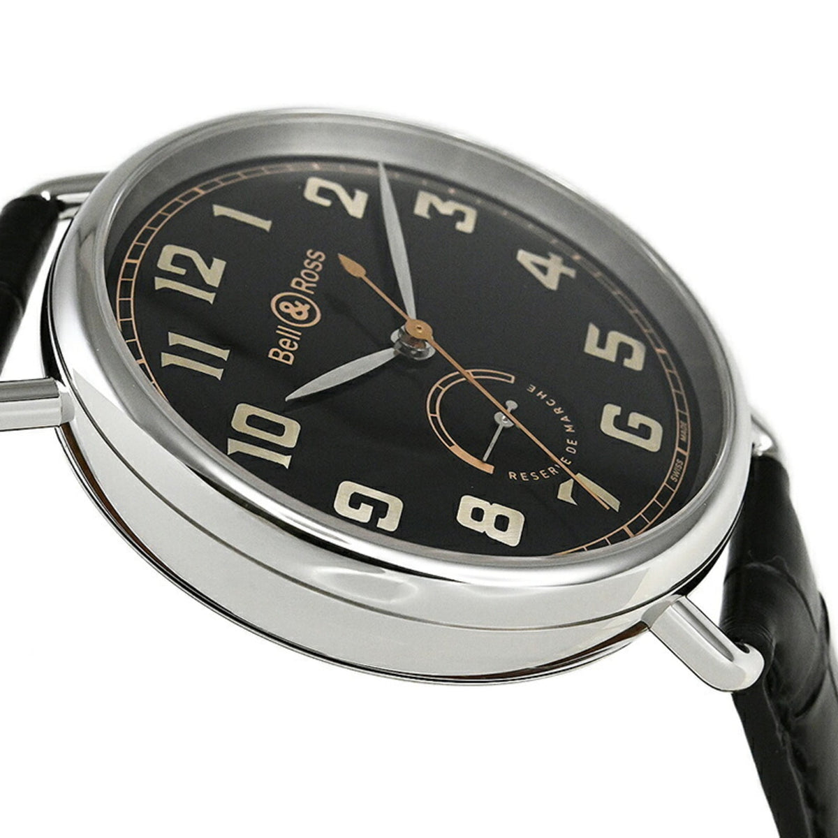 Bell & Ross BR WW1 Heritage Power Reserve BRWW197-HER-ST/SCR Black Dial 45mm Watch