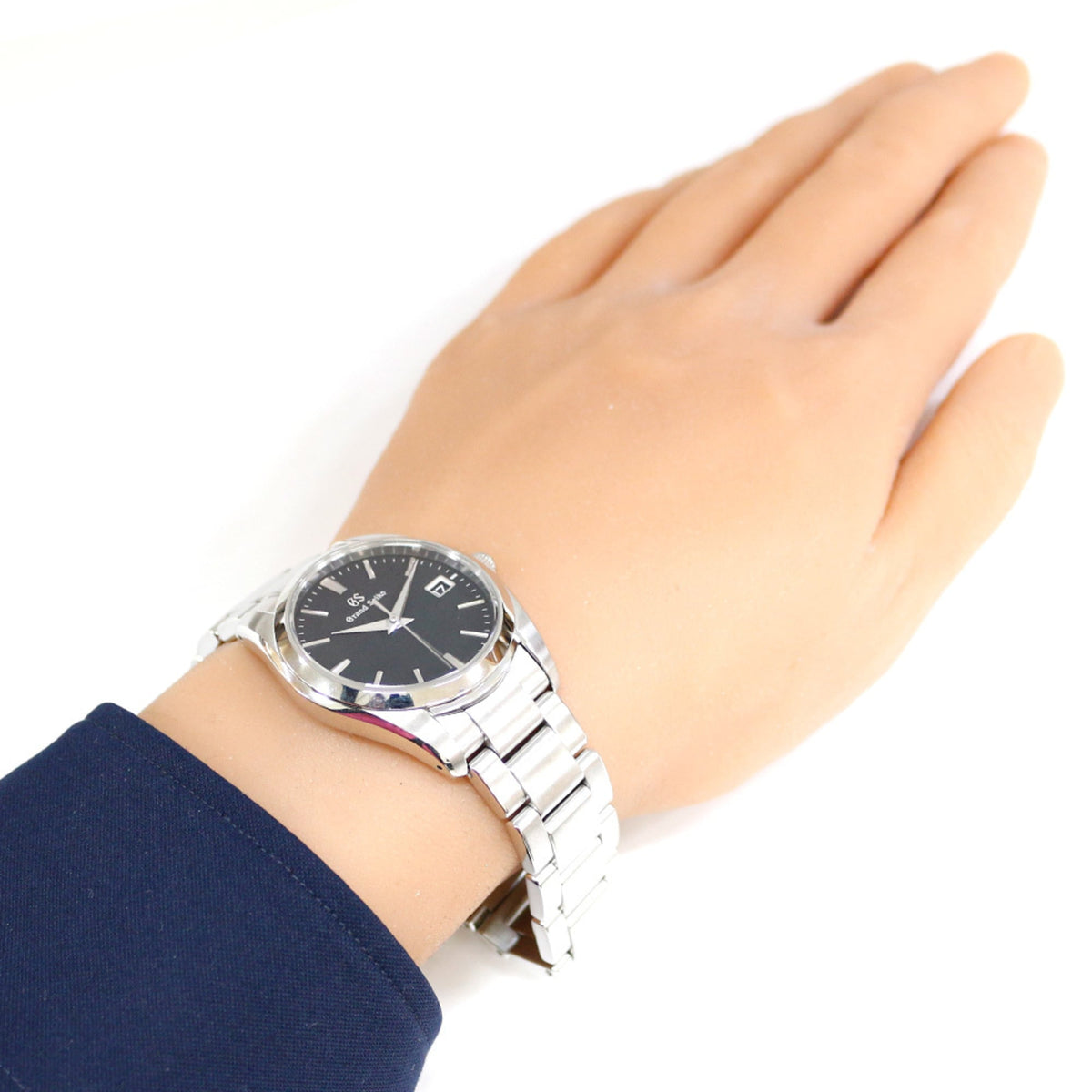 Grand Seiko Grand Seiko stainless steel 9F62-0AB0 Black Dial 36mm Watch