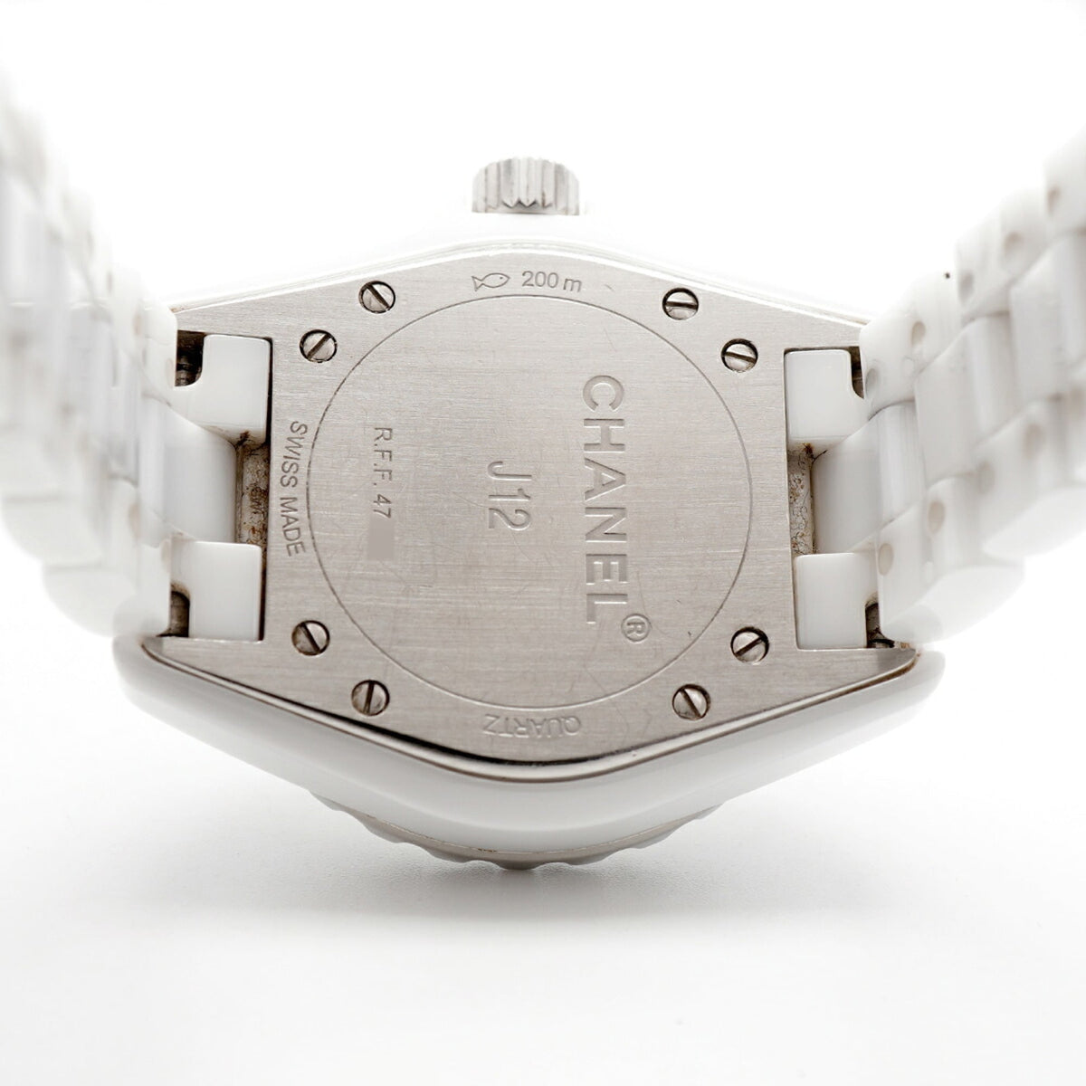 Chanel J12 8P Diamond H2422 White Dial 34mm Watch