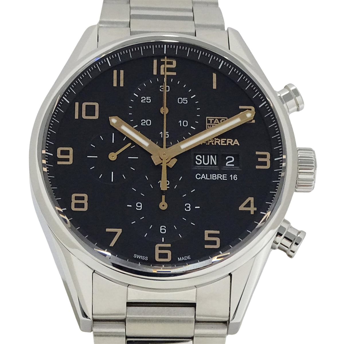 TAG Heuer Carrera CV2A1AB Schwarz Zifferblatt 43 mm Uhr