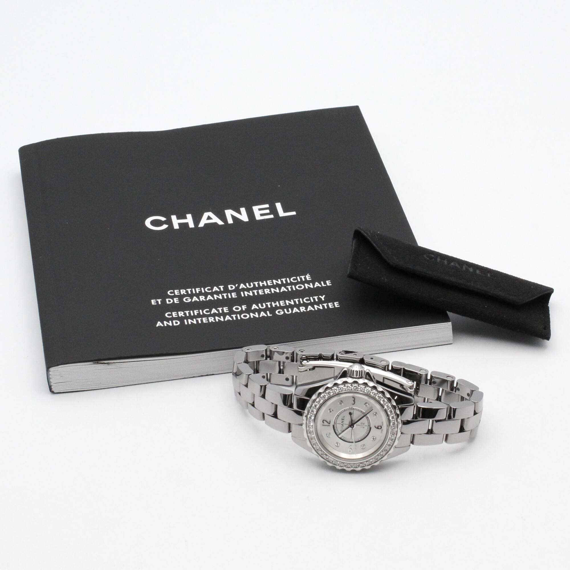 Chanel J12 H3402 Silver Dial Ceramic, titanium 28mm Watch