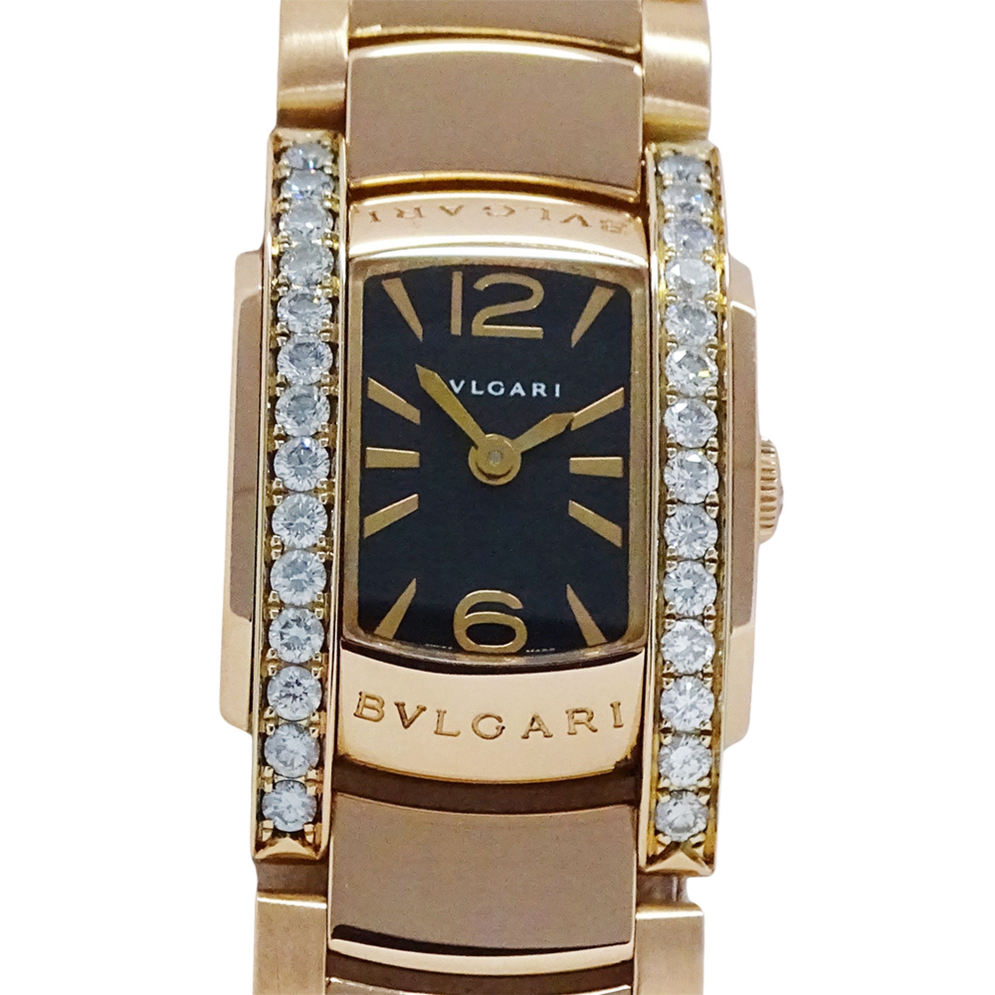 Bulgari BVLGARI Women's Watch, Brand: Assioma, Diamond Quartz, QZ, 750PG 18K Pink Gold, AAP26G