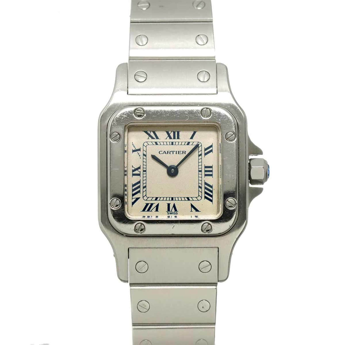 Cartier Santos Galbee SM W20017D6 Ivory Dial 23mm Watch