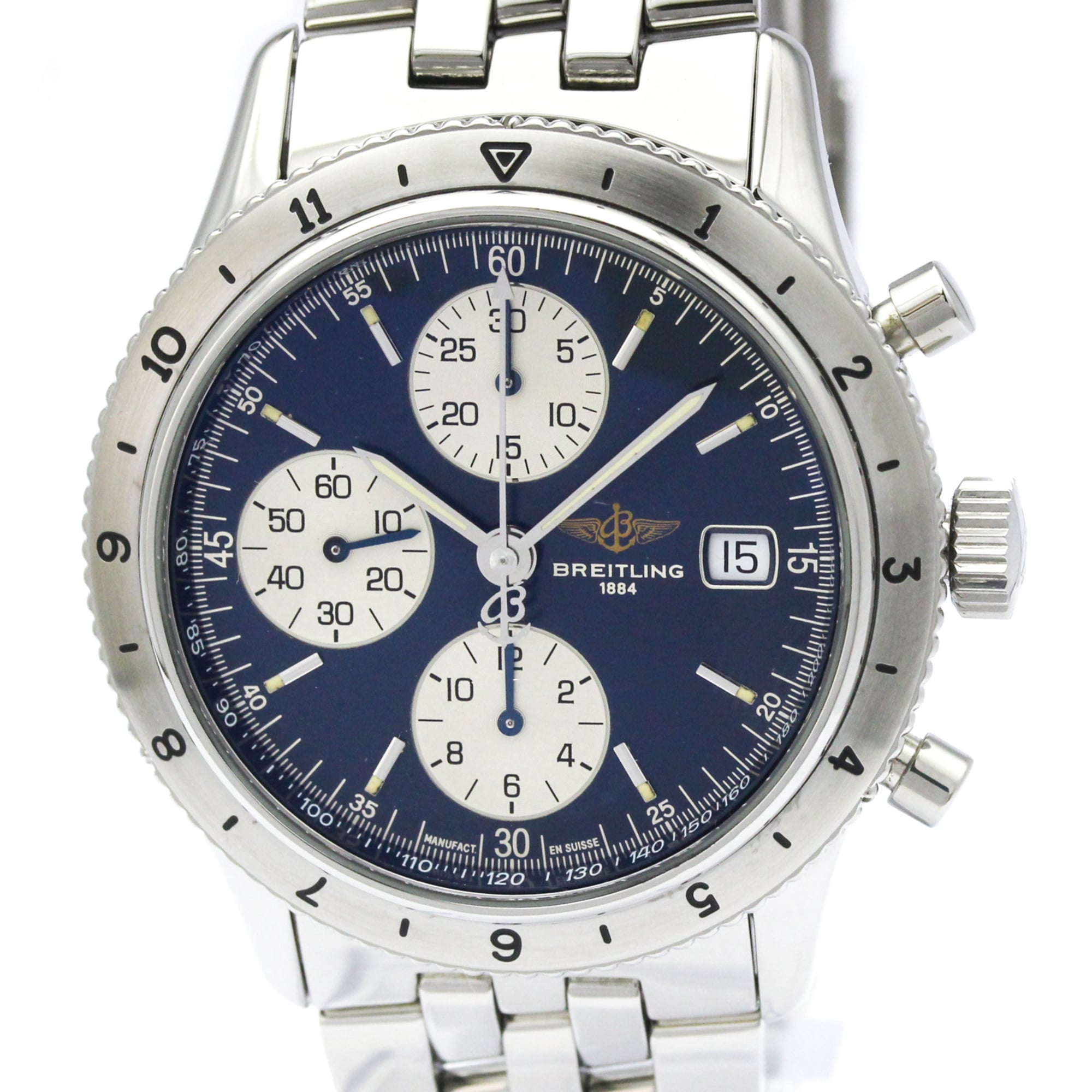 BREITLING Navitimer Aviastar Steel Automatic Watch A13023.1 Polished