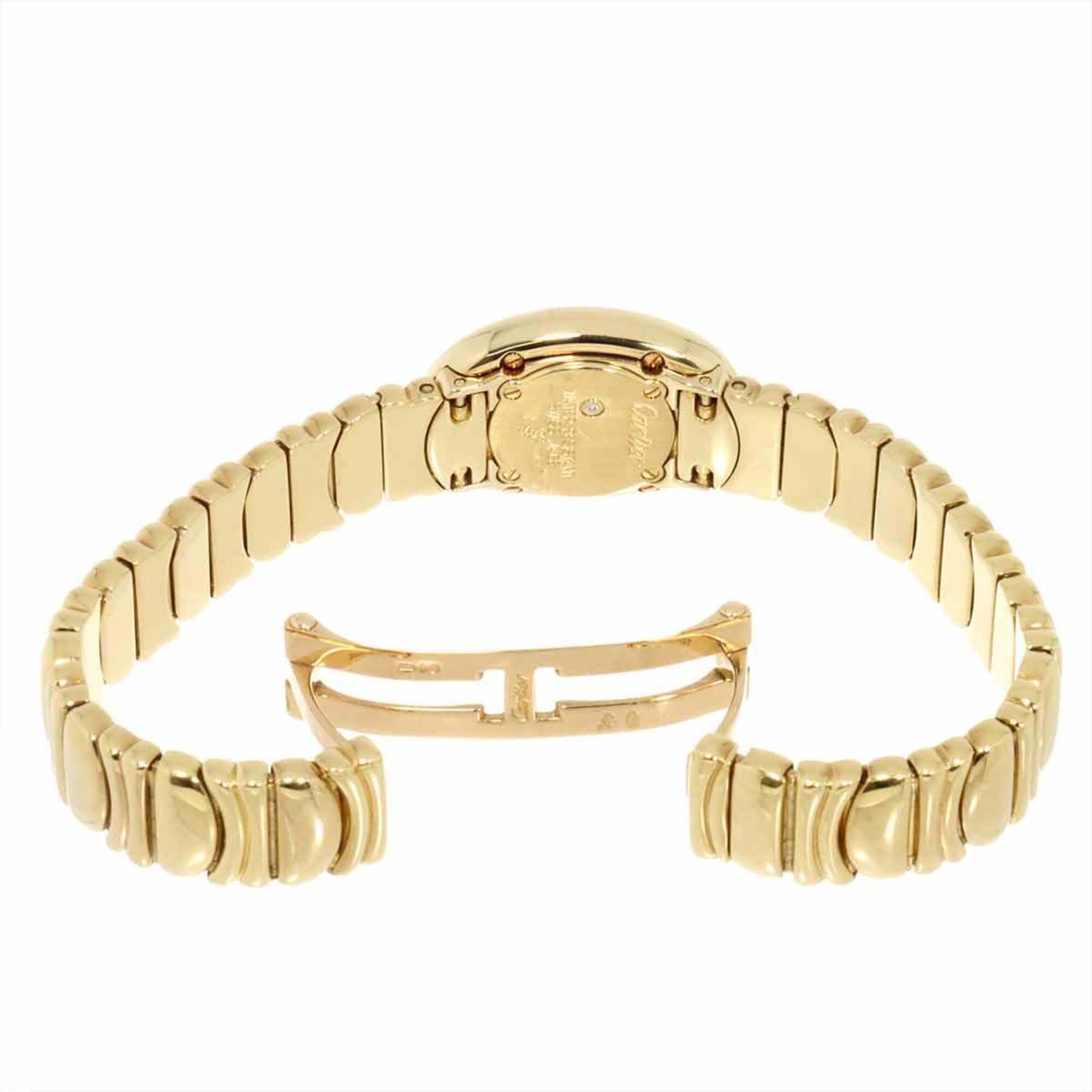 Cartier Mini Baignoire W15109D8 Damenuhr, Elfenbein, 18 Karat Gelbgold, Quarzzuhr