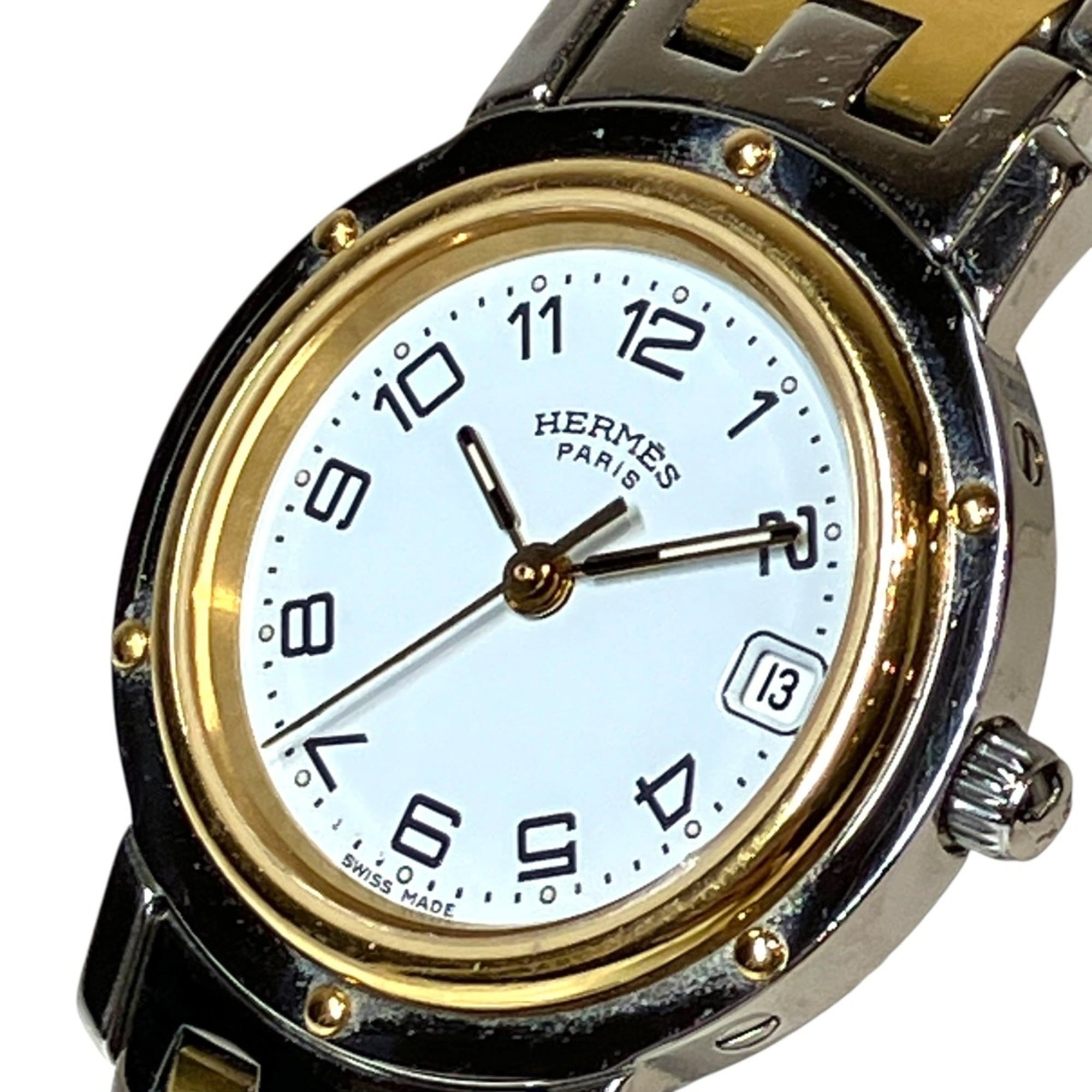 Hermes Clipper CL4.220 White Dial 23mm Watch