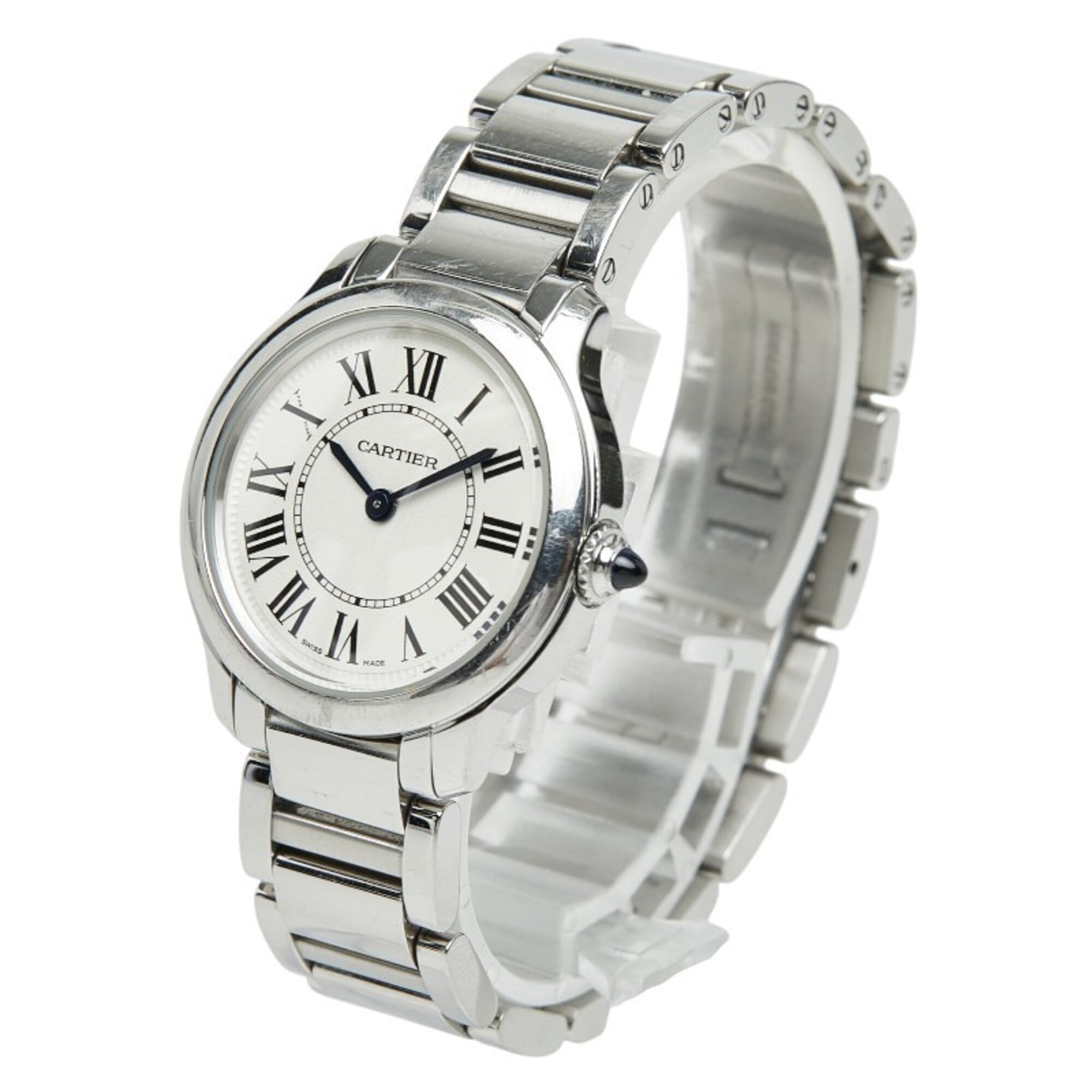Cartier Ronde Must de Online Exclusive Watch WSRN0033 Quartz White Dial Stainless Steel Ladies CARTIER