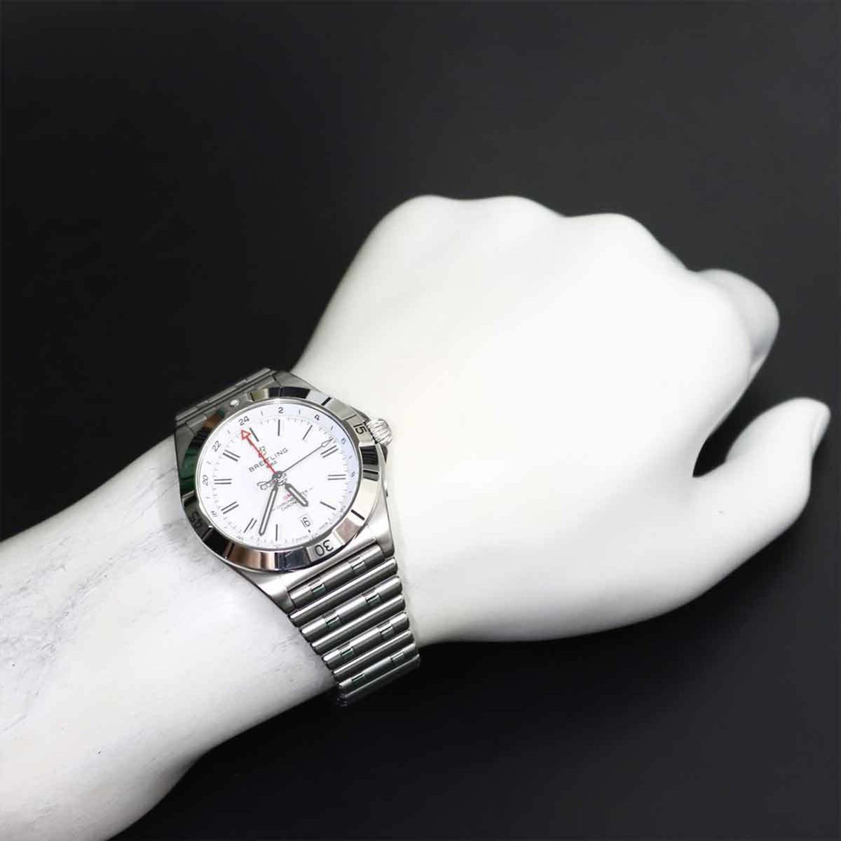 Breitling Chronomat GMT A32398 Weiß Zifferblatt 40mm Uhr
