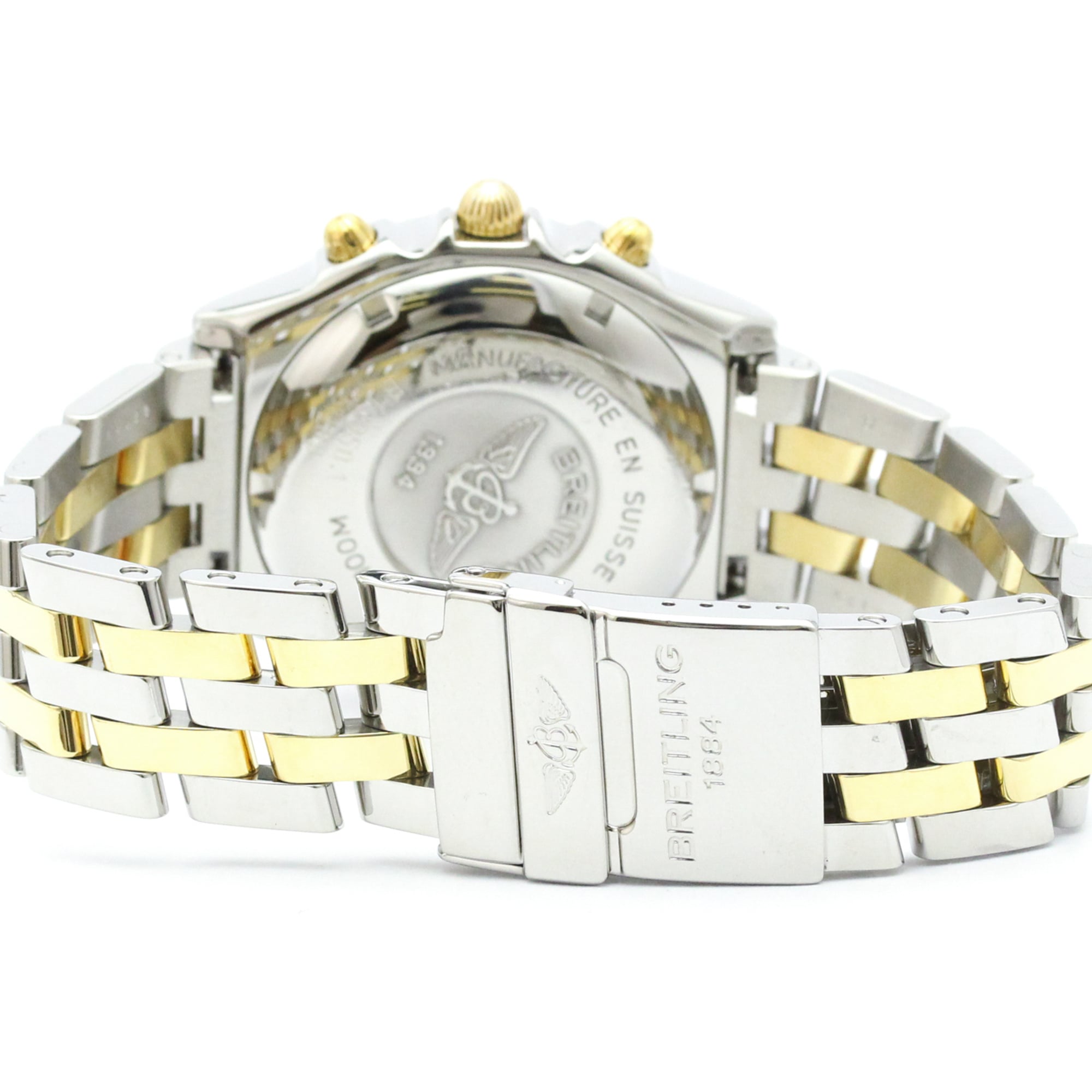 BREITLING Chronomat 18K Gold Steel Automatic B13050.1