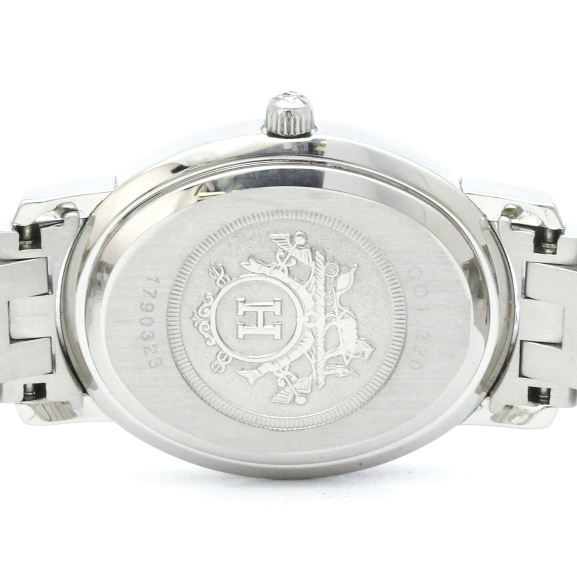 Montre Hermes Clipper CO1.220, cadran argenté, 22 mm