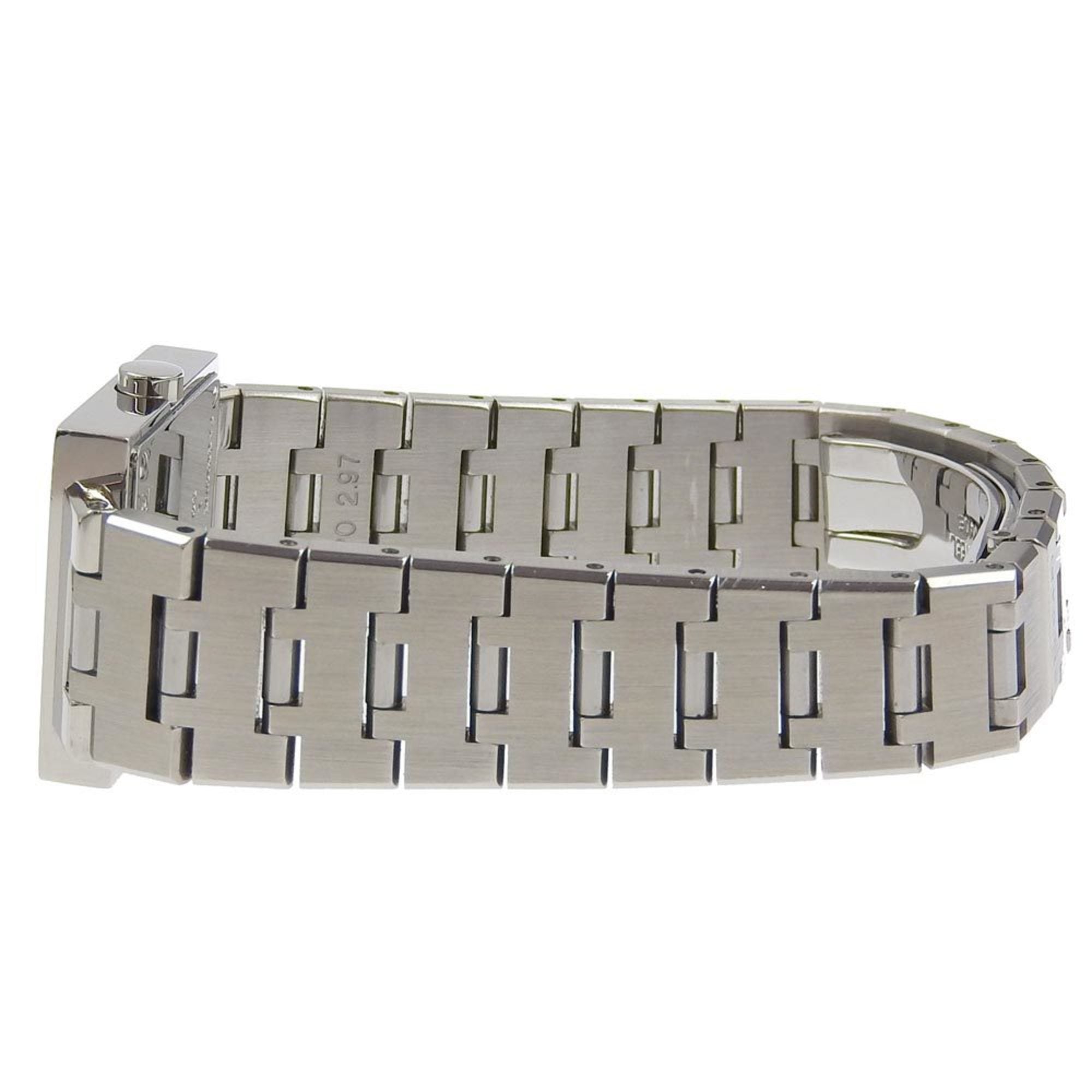 BVLGARI Quadrado SQ22SS roestvrijstalen horloge met quartz uurwerk, analoge wijzerplaat, zwarte wijzerplaat, voor dames