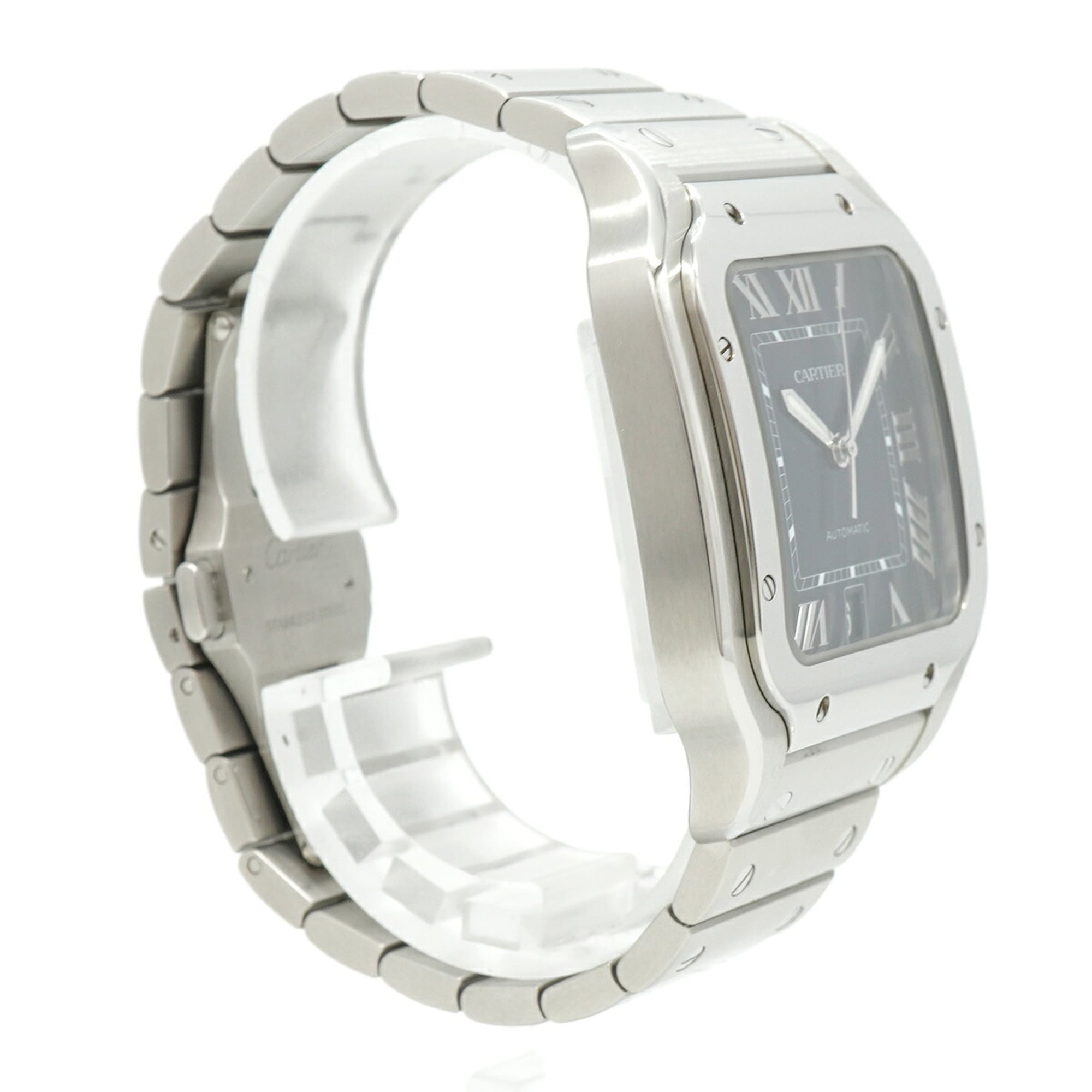 Montre Cartier Santos de LM WSSA0030, cadran bleu, 37 mm