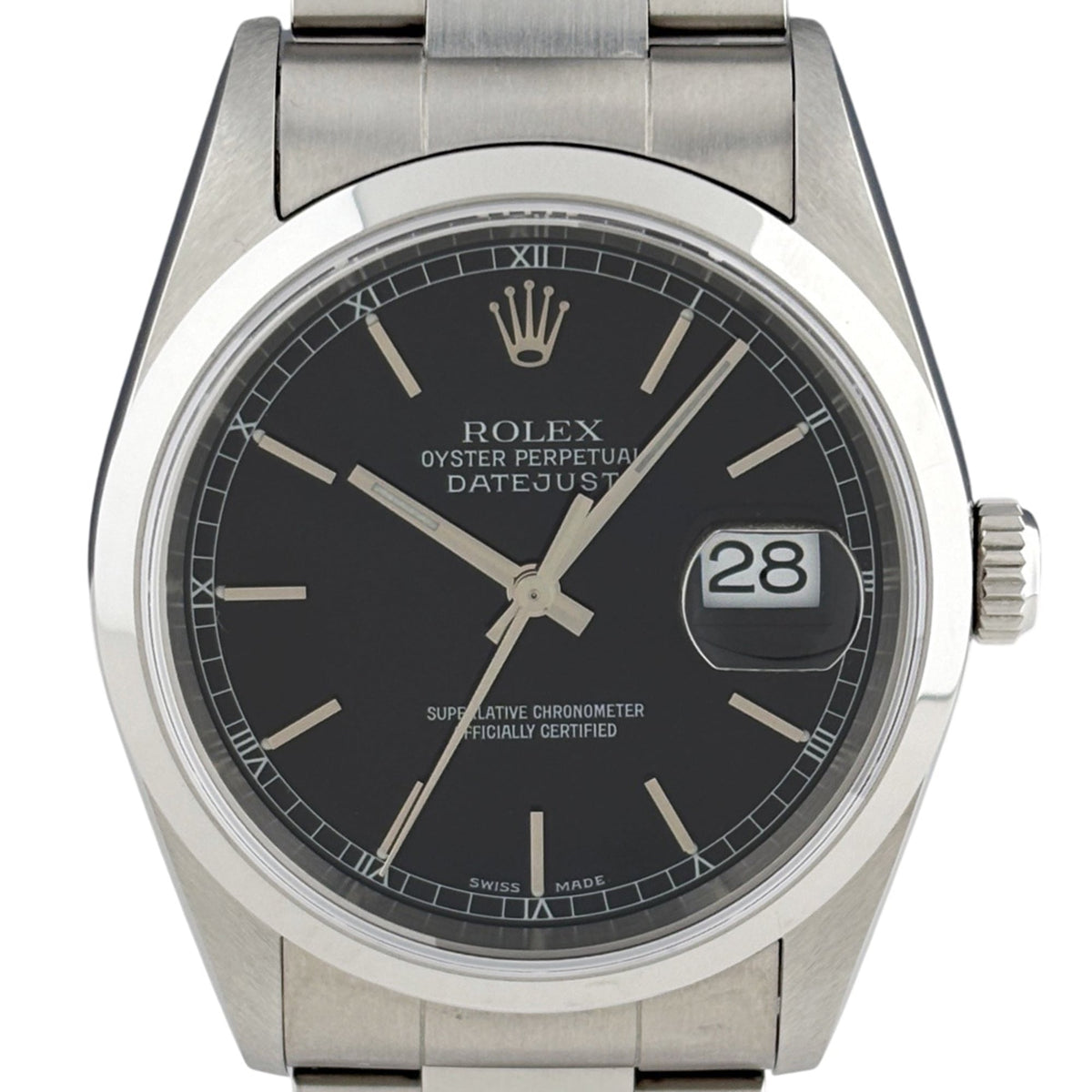 Rolex Datejust 16200 Black Dial 36mm Watch