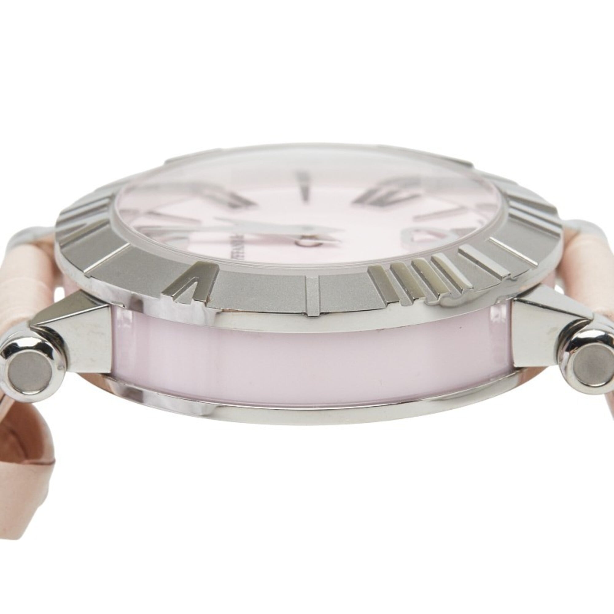 Montre Tiffany &amp; Co. Atlas Z1300.11.11A31A41A Quartz cadran Rose acier inoxydable, cuir et céramique, pour femme